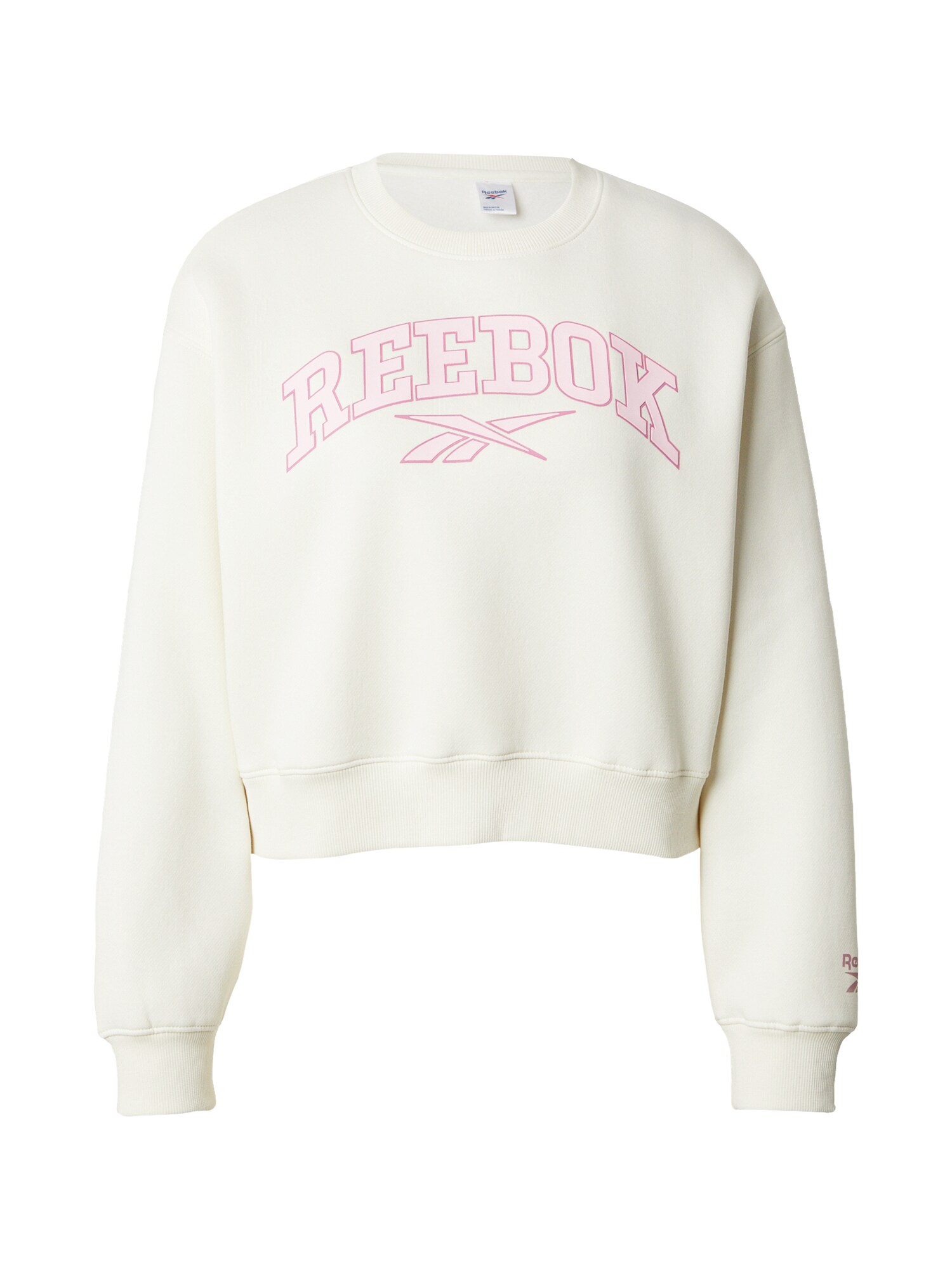 Reebok Bluză De Molton 'Pearl Varsity' Roz / Magenta / Alb Natural-image