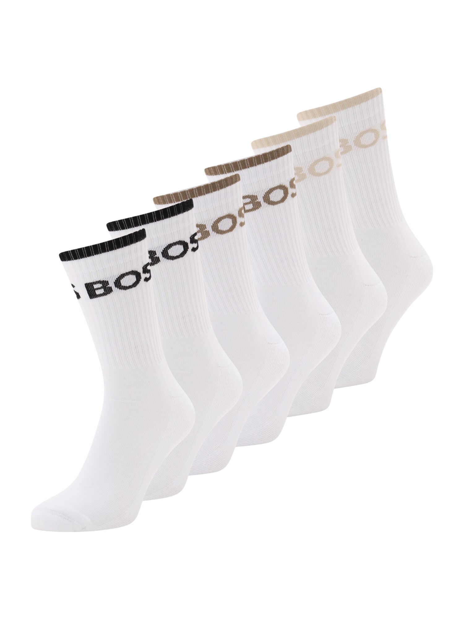 BOSS Ponožky béžová / hnedá / čierna / biela