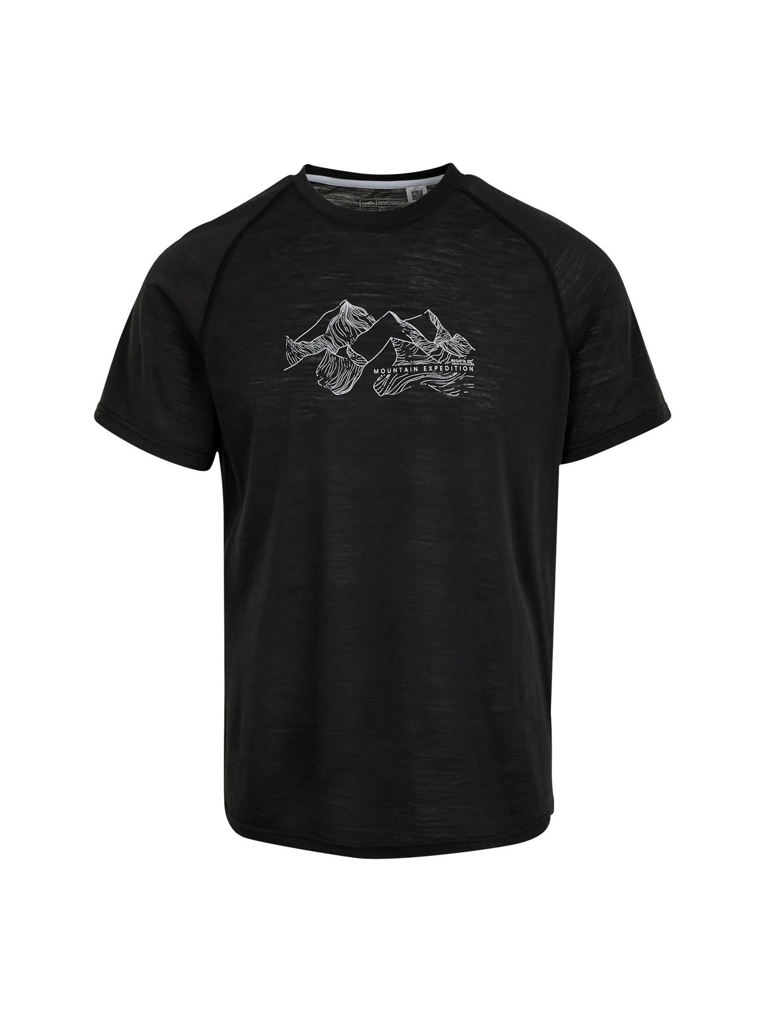 REGATTA Camiseta 'Escade'  negro / blanco