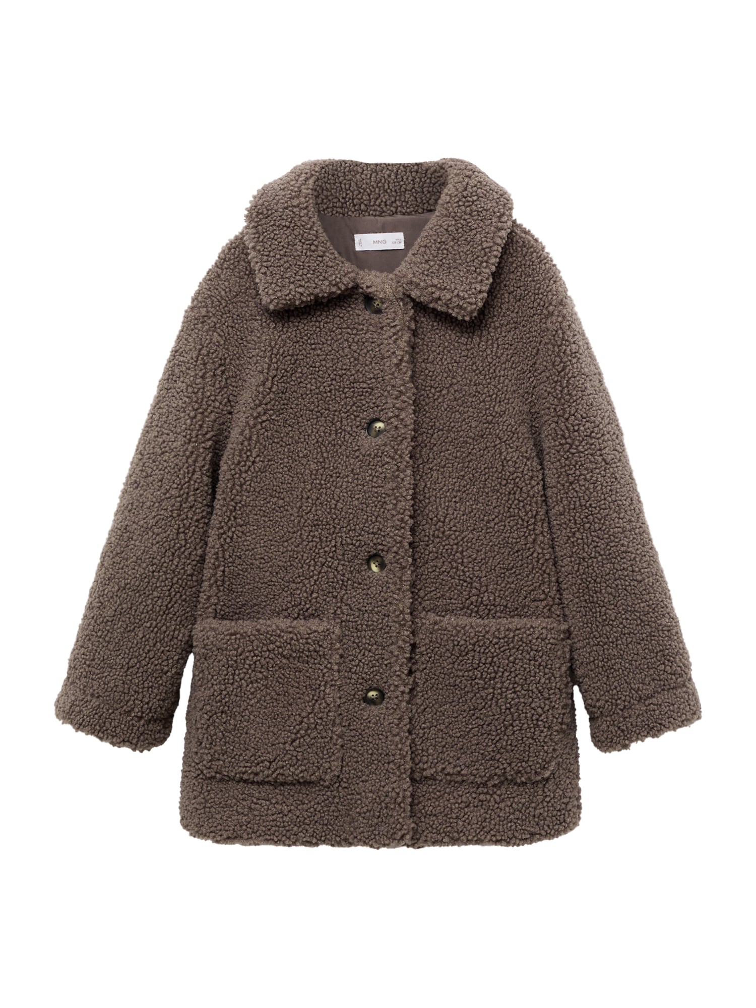 MANGO KIDS Palton  ciocolatiu
