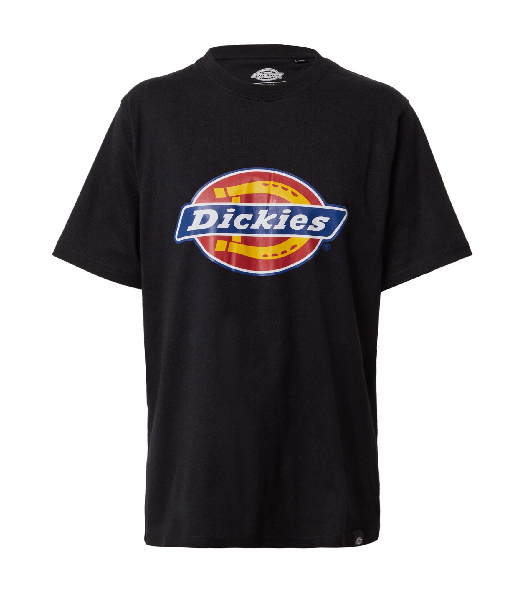 DICKIES Marškinėliai 'Horseshoe'  juoda / mėlyna / balta / raudona / aukso geltonumo spalva