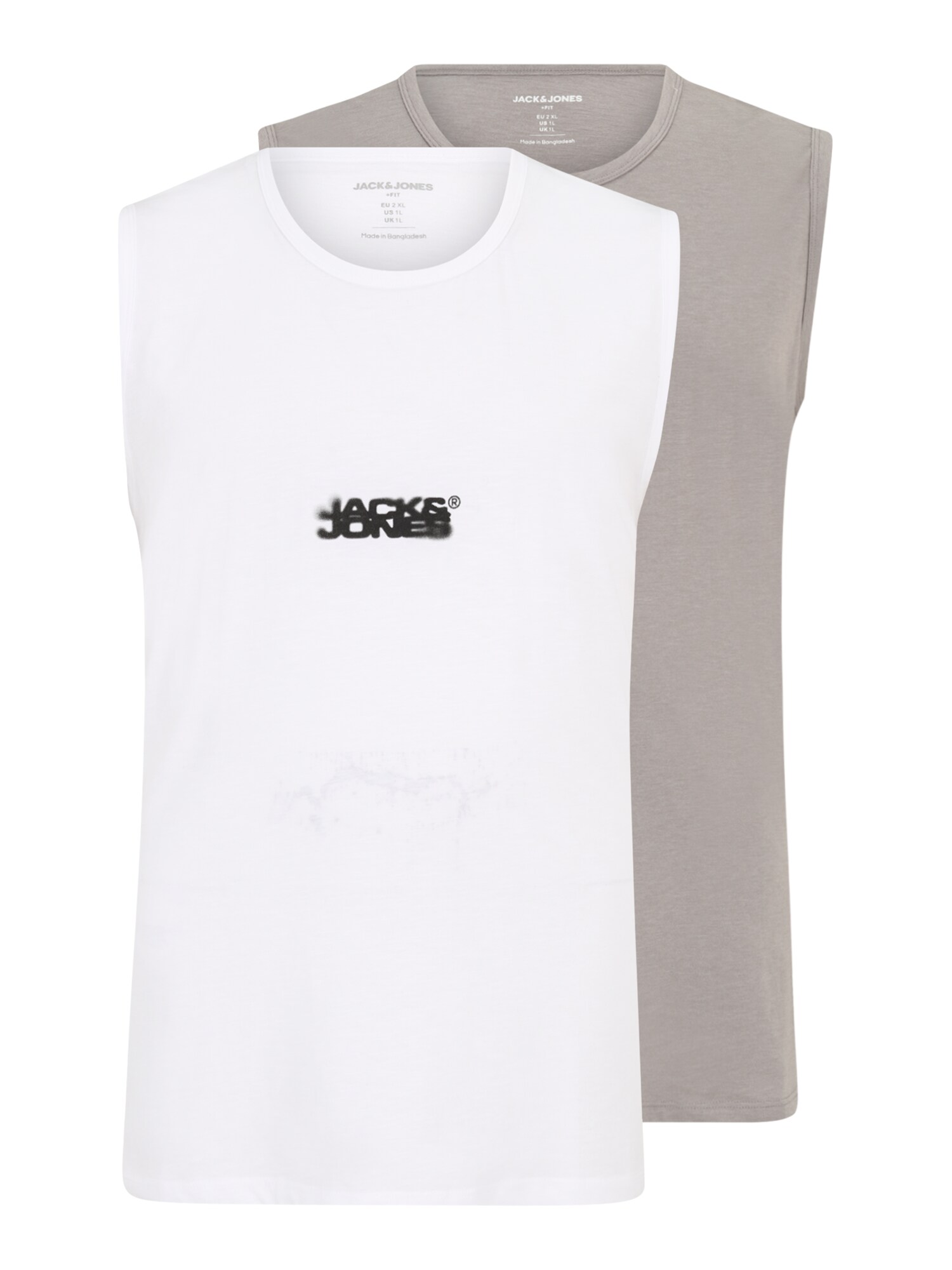 Jack & Jones Plus Póló 'JCOSAGO'  szürke / fekete / fehér akciós termékkép 1