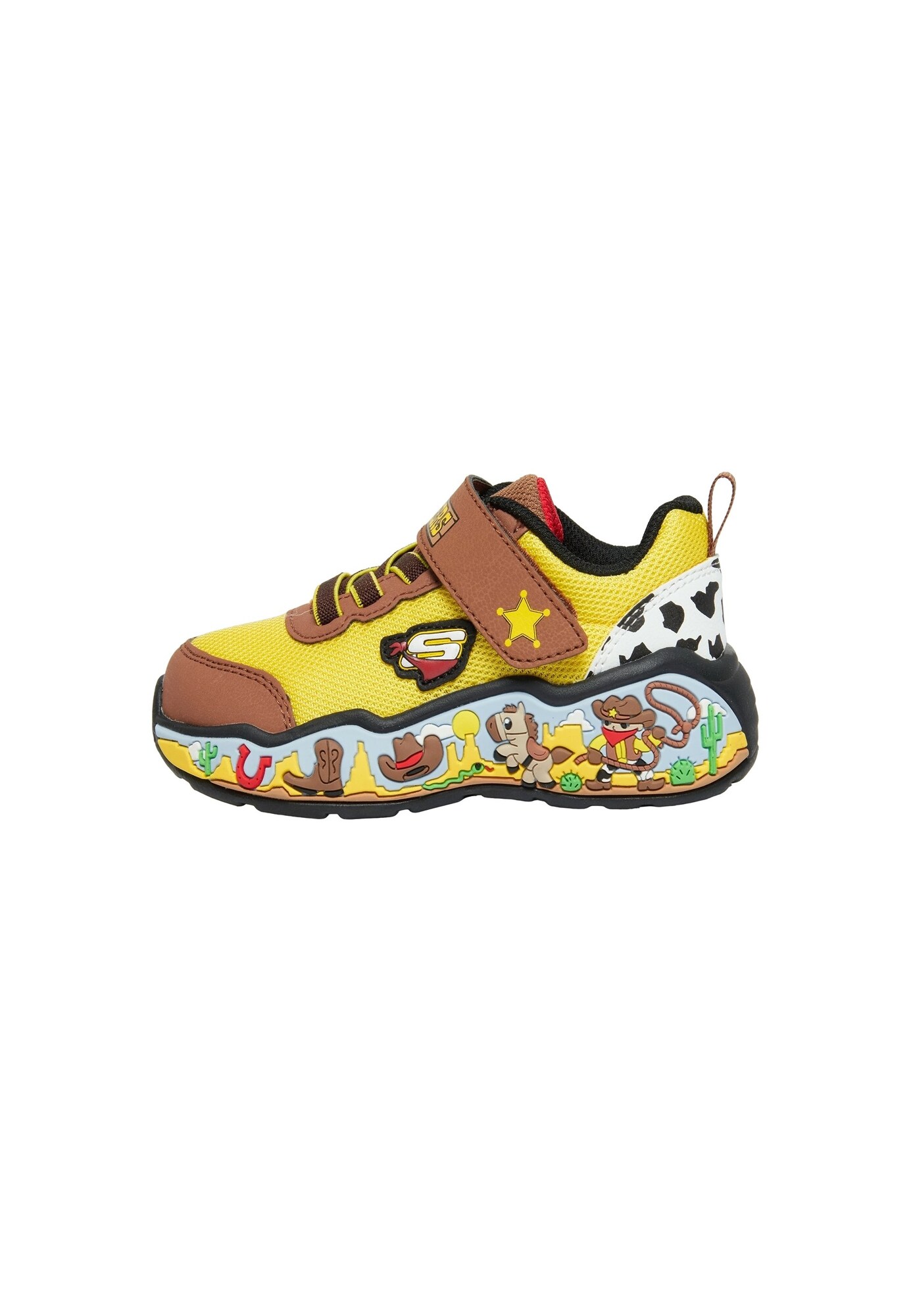 SKECHERS Sneaker Play Scene maro coniac / galben neon