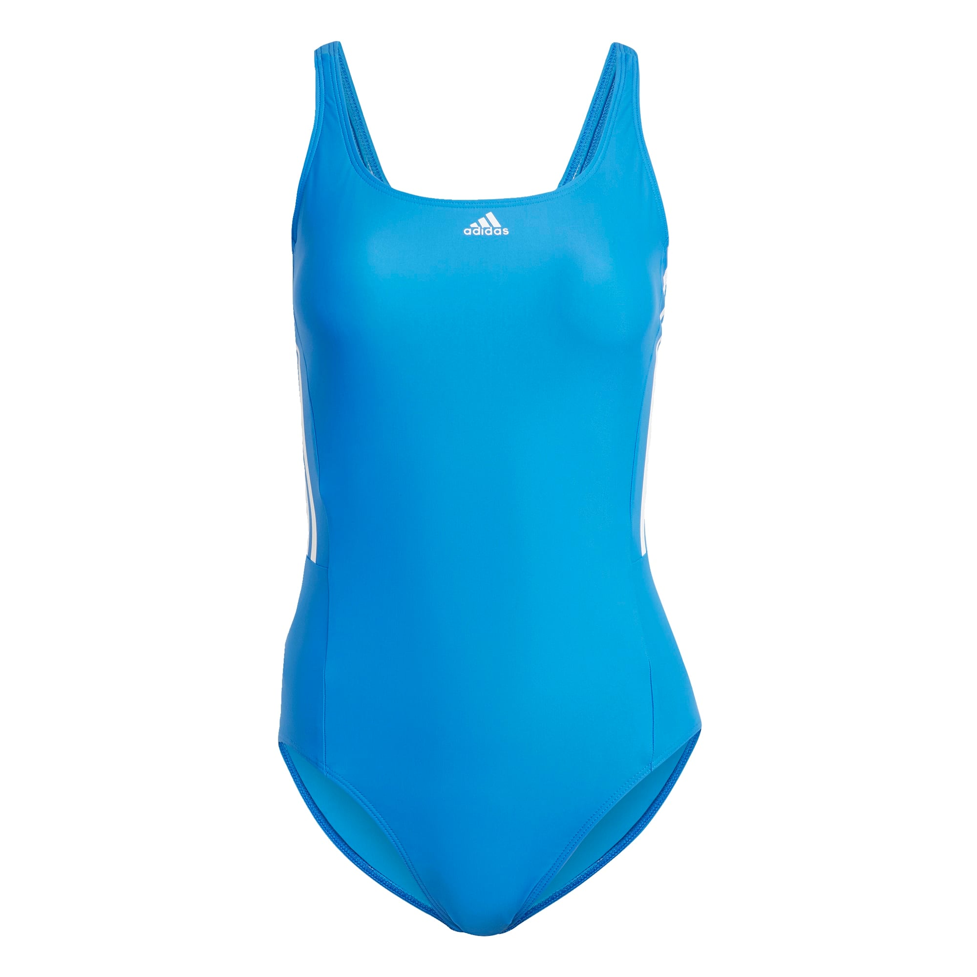 ADIDAS SPORTSWEAR Športové jednodielne plavky 'Mid 3-Stripes'  kráľovská modrá / šedobiela