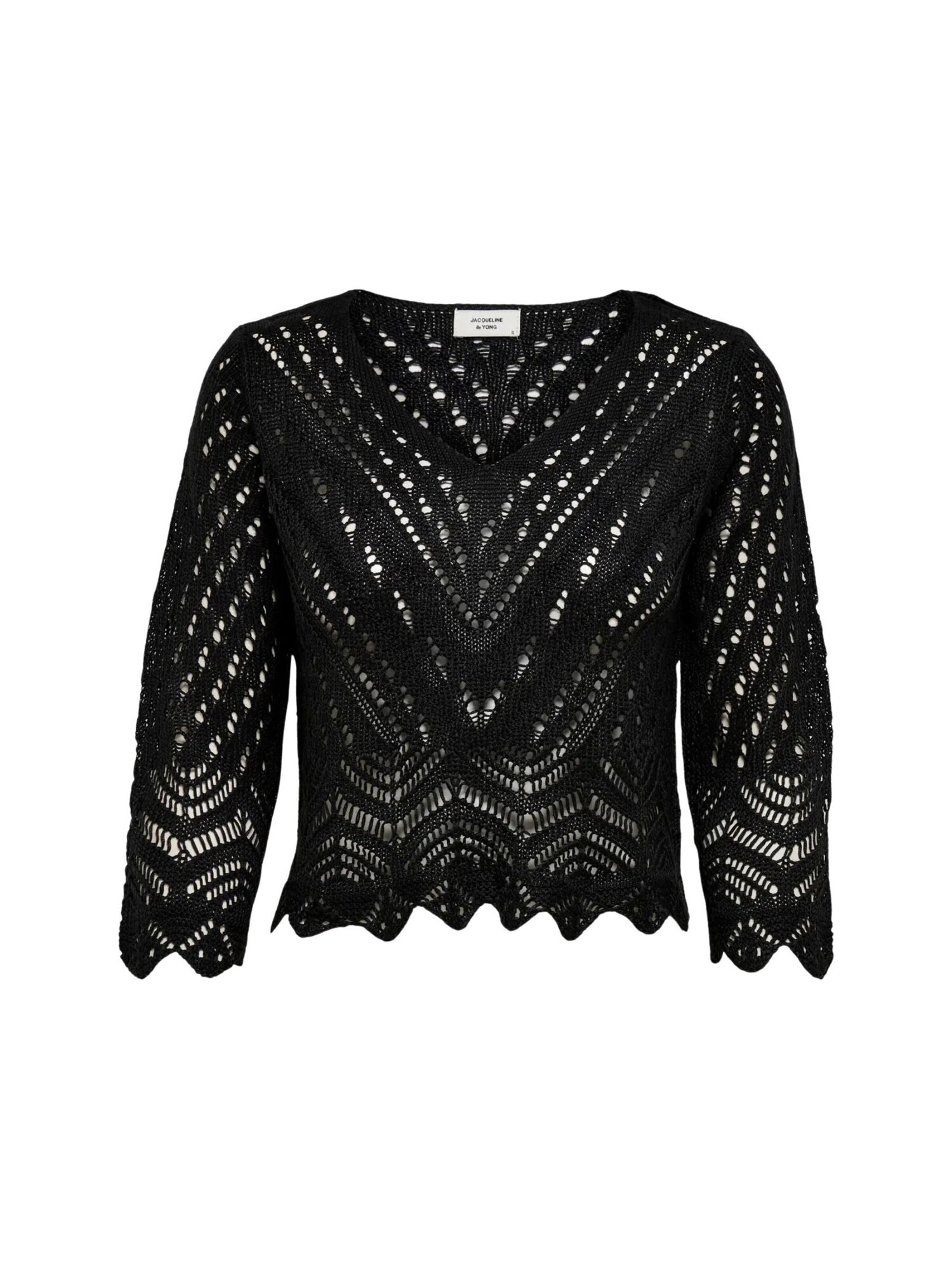 JDY Jersey 'JDY JDYNEW SUN 3/4 CROPPED PULLOVER KNT NOOS MAGLIONCINO' negro