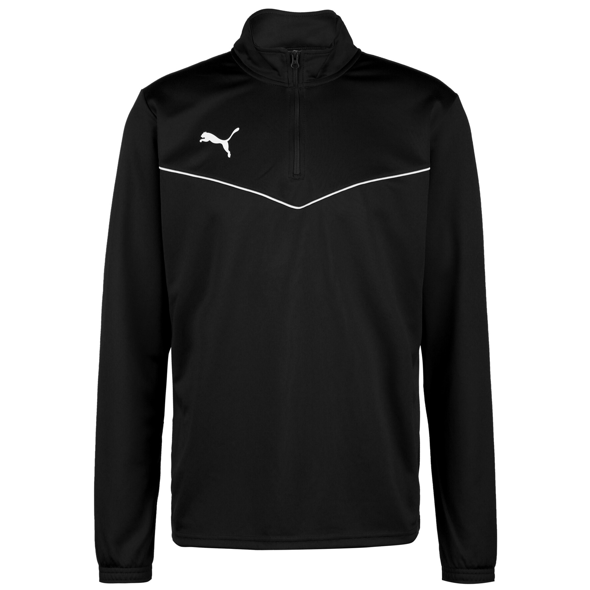 PUMA Hanorac sport TeamRise  negru / alb