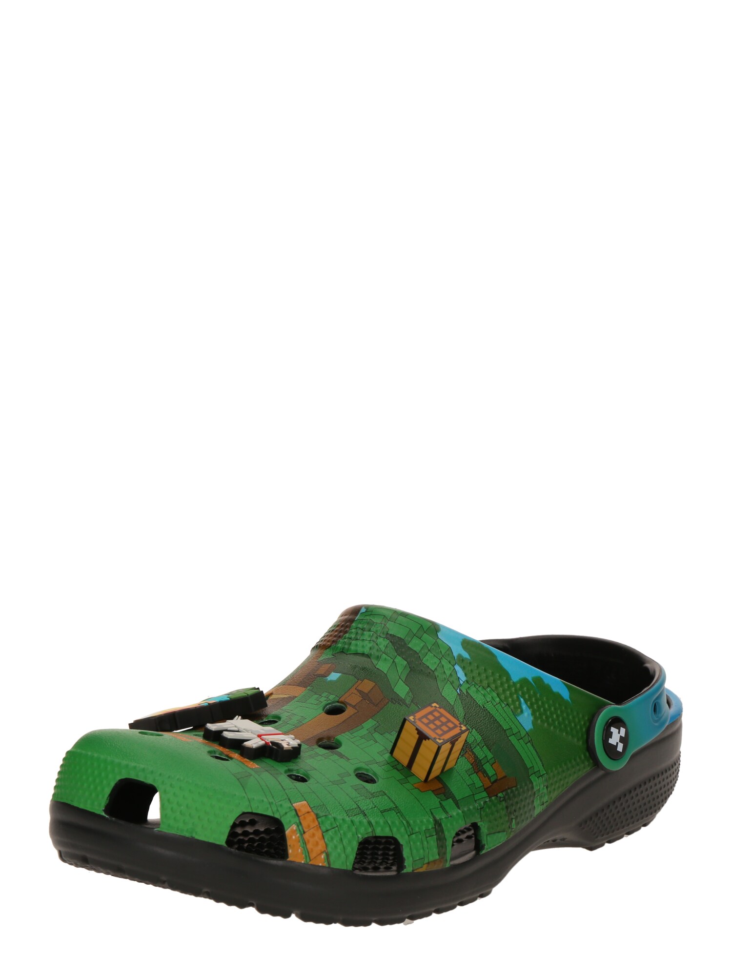 Crocs SaboţI 'Minecraft' Ombră / Gri Deschis / Verde Pin / Negru-image