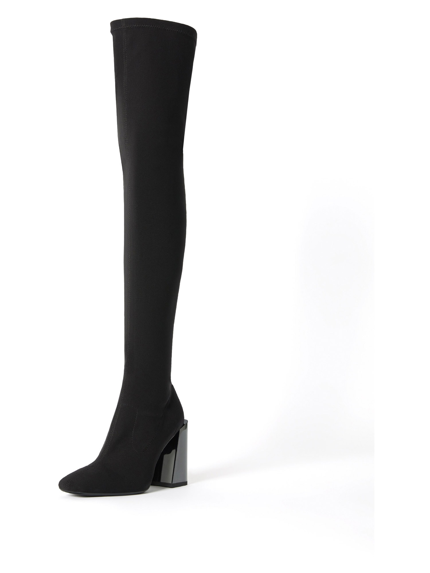 Bershka Cizme peste genunchi negru