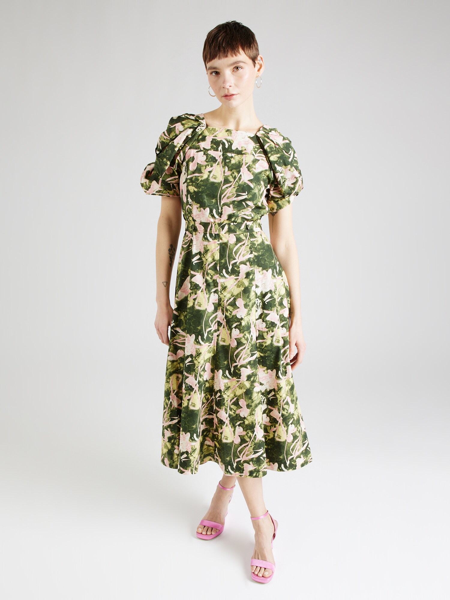3.1 Phillip Lim Ruha 'COLLAPSED'  homok / pasztellzöld / sötétzöld / pasztell-rózsaszín termék 2. képe