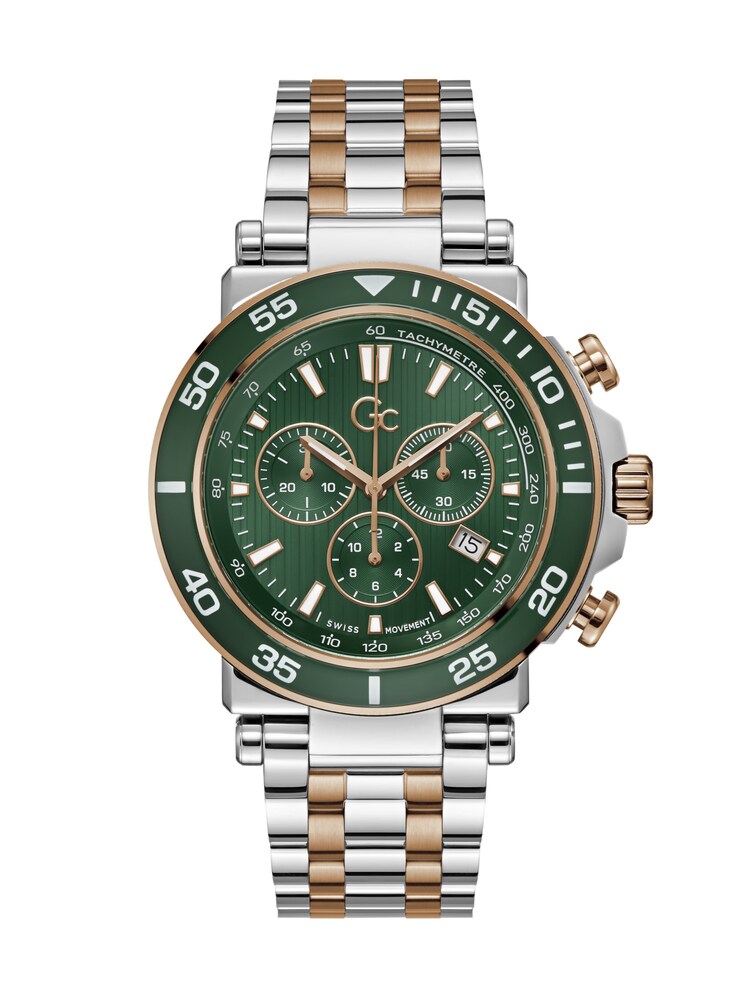 Gc Uhr 'One Sport' Herren Größe One Size gold / grün / silber