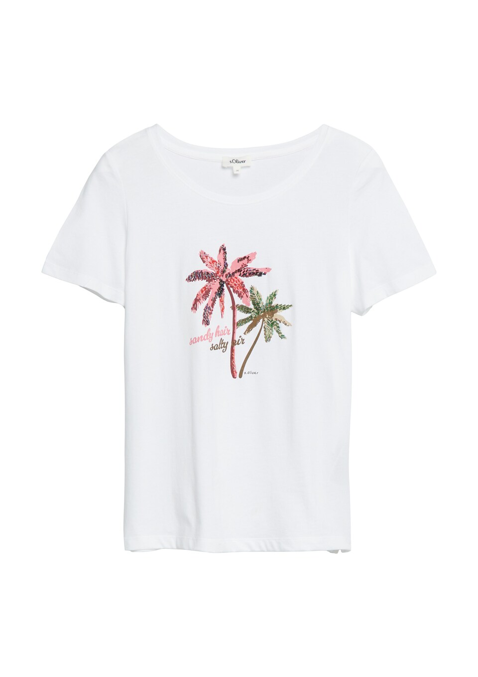 T-shirt gräsgrön / rosa