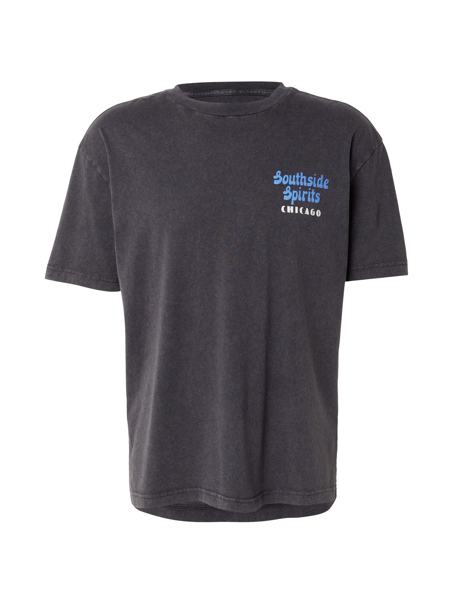 HOLLISTER Tricou  azur / gri deschis / negru / alb