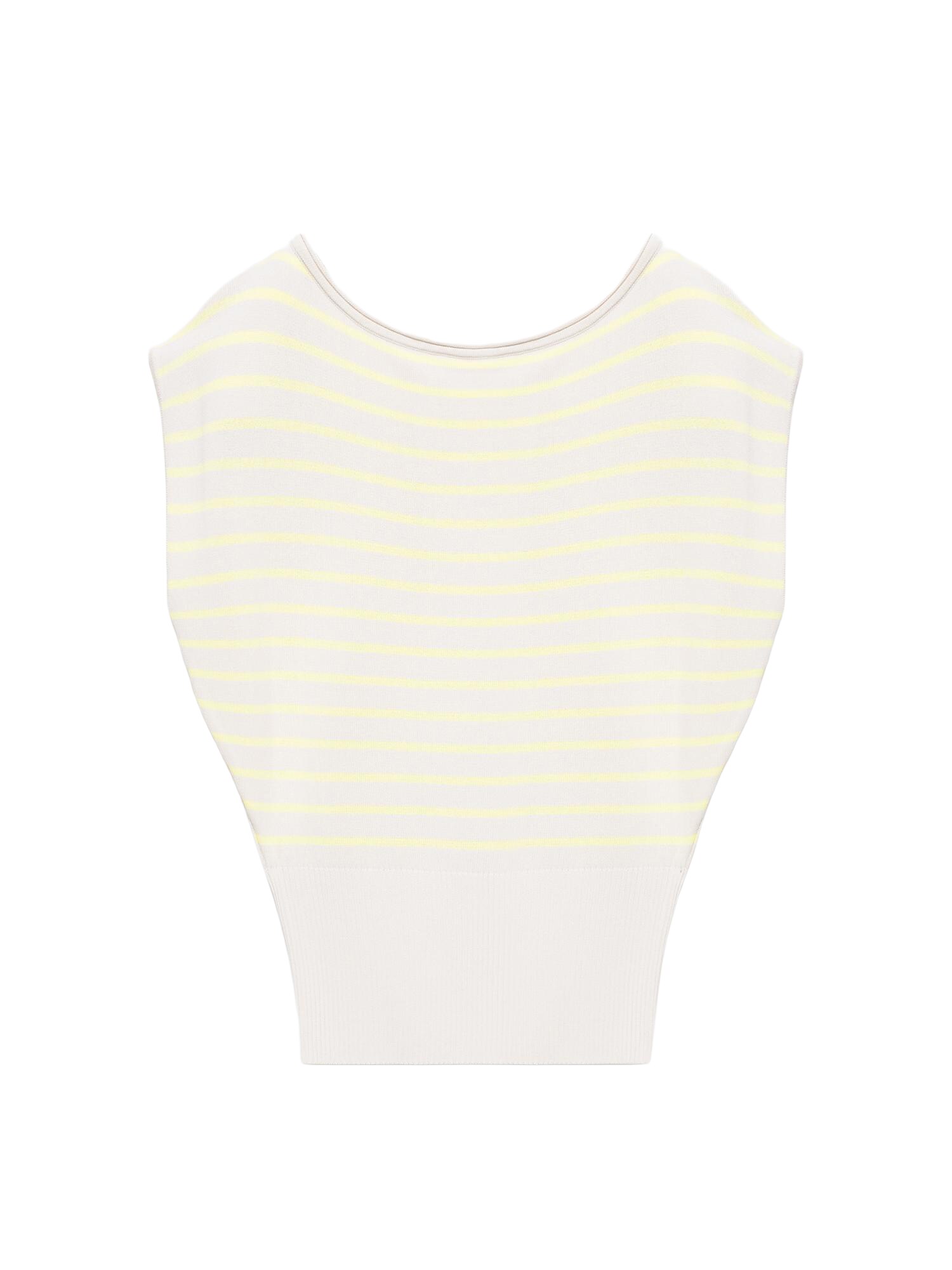 Pull&Bear Sveter  žltá / biela (obrázok 5)