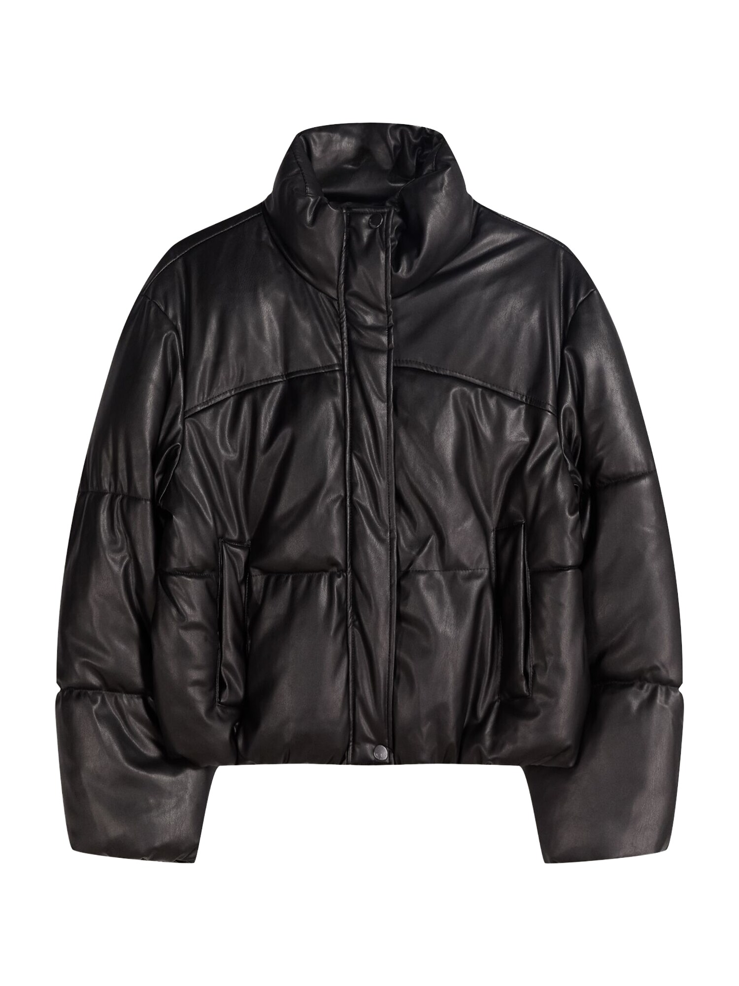 Bershka Geacă de primăvară-toamnă  negru