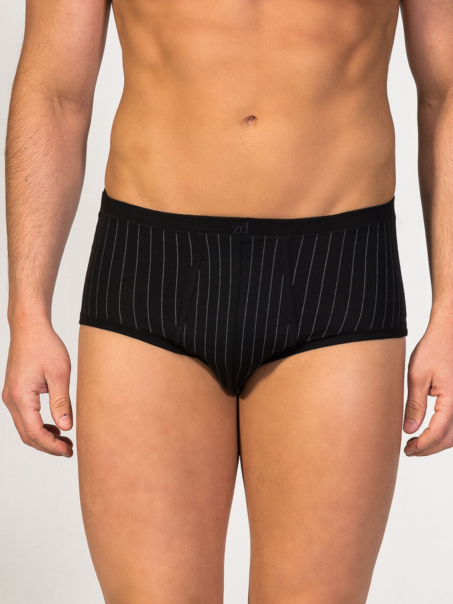 zd ZERO DEFECTS Braga 'Senior Prinstriped Egyptian cotton' negro