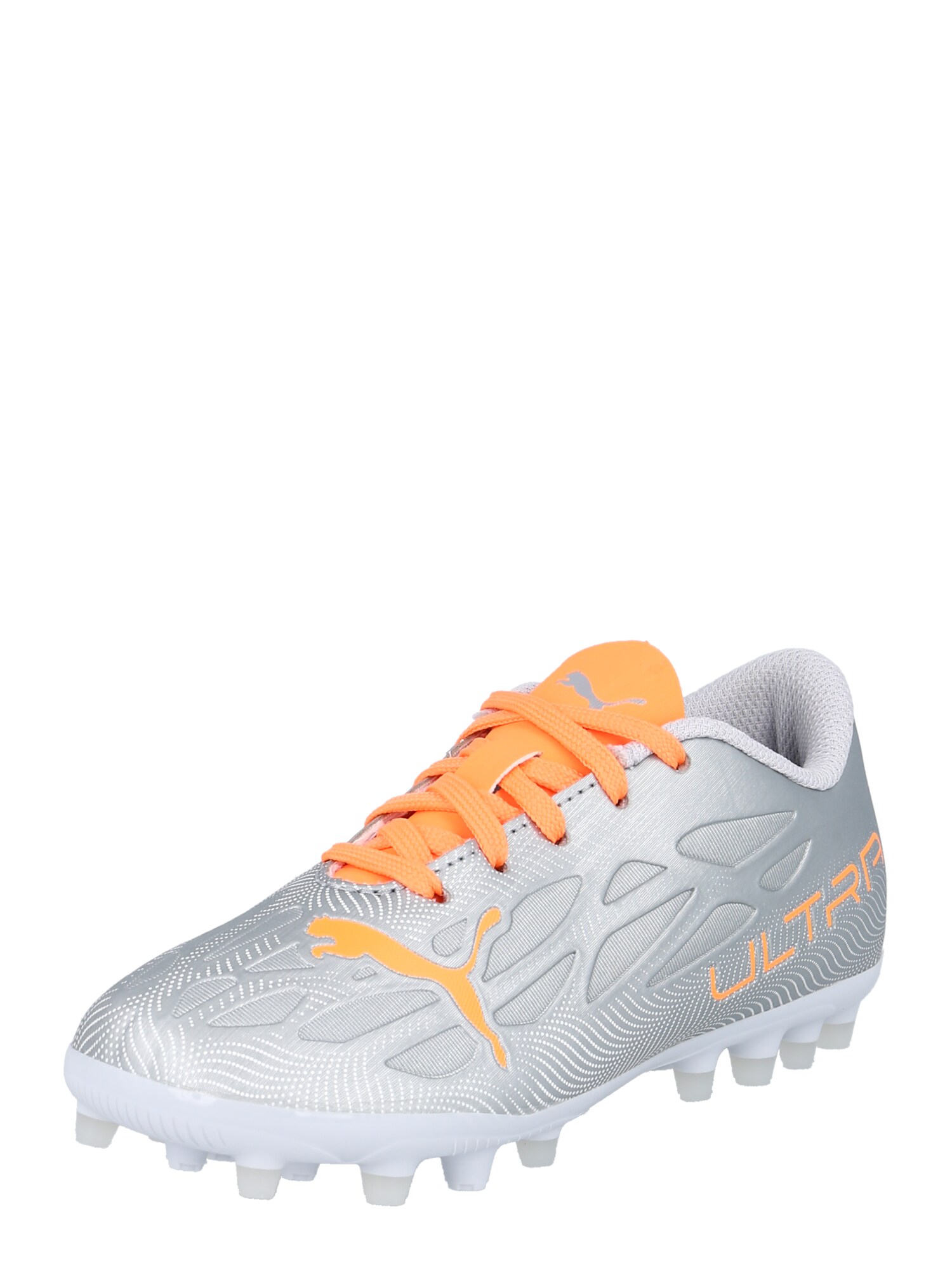 PUMA Sportiniai batai 'ULTRA 4.4' sidabrinė / oranžinė / balta