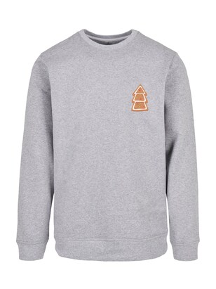 F4NT4STIC Sweatshirt ‘Gingerbread Lebkuchen Tree’ Beige / Grijs