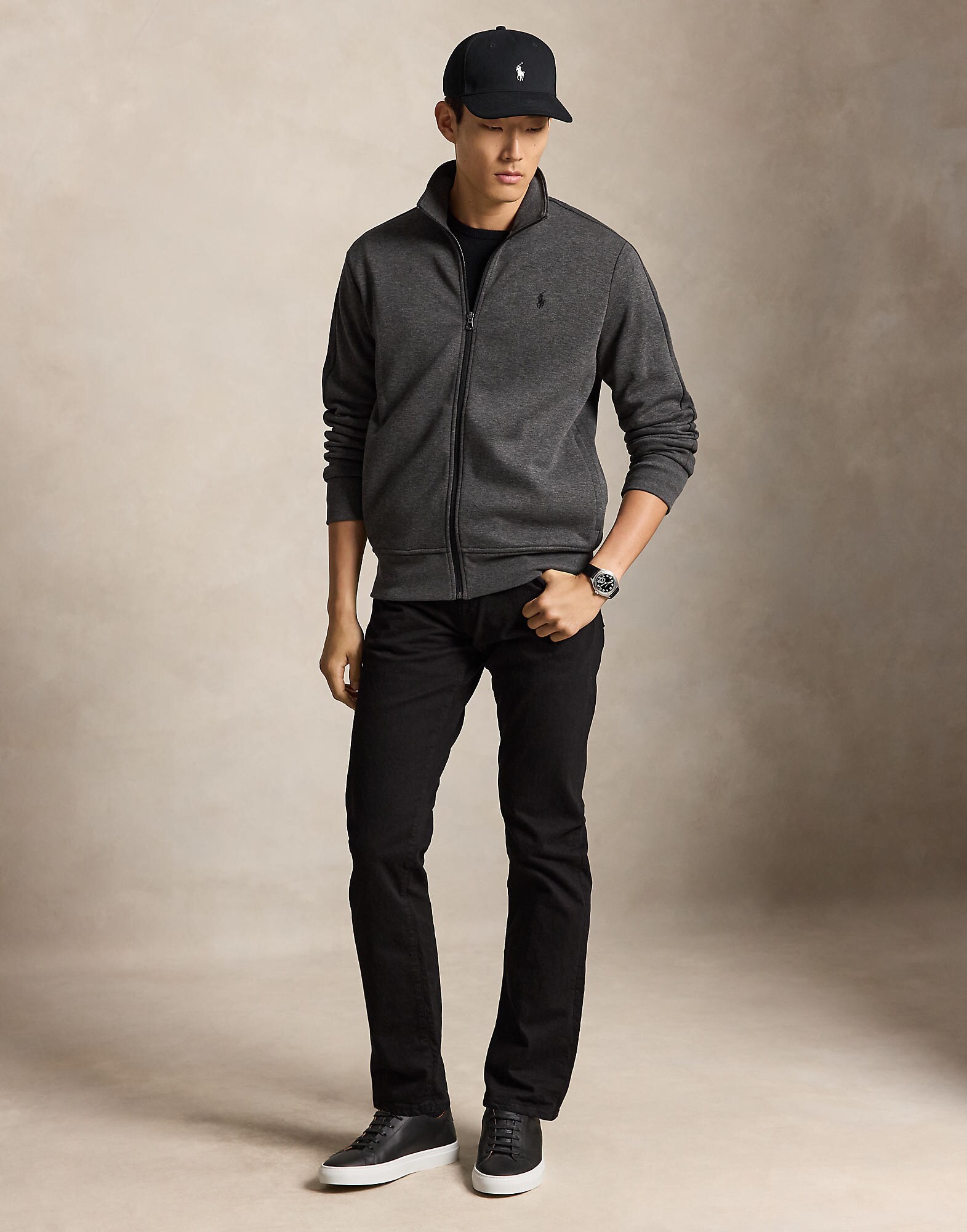 Polo Ralph Lauren Sudadera con cremallera  gris oscuro – imagen 4