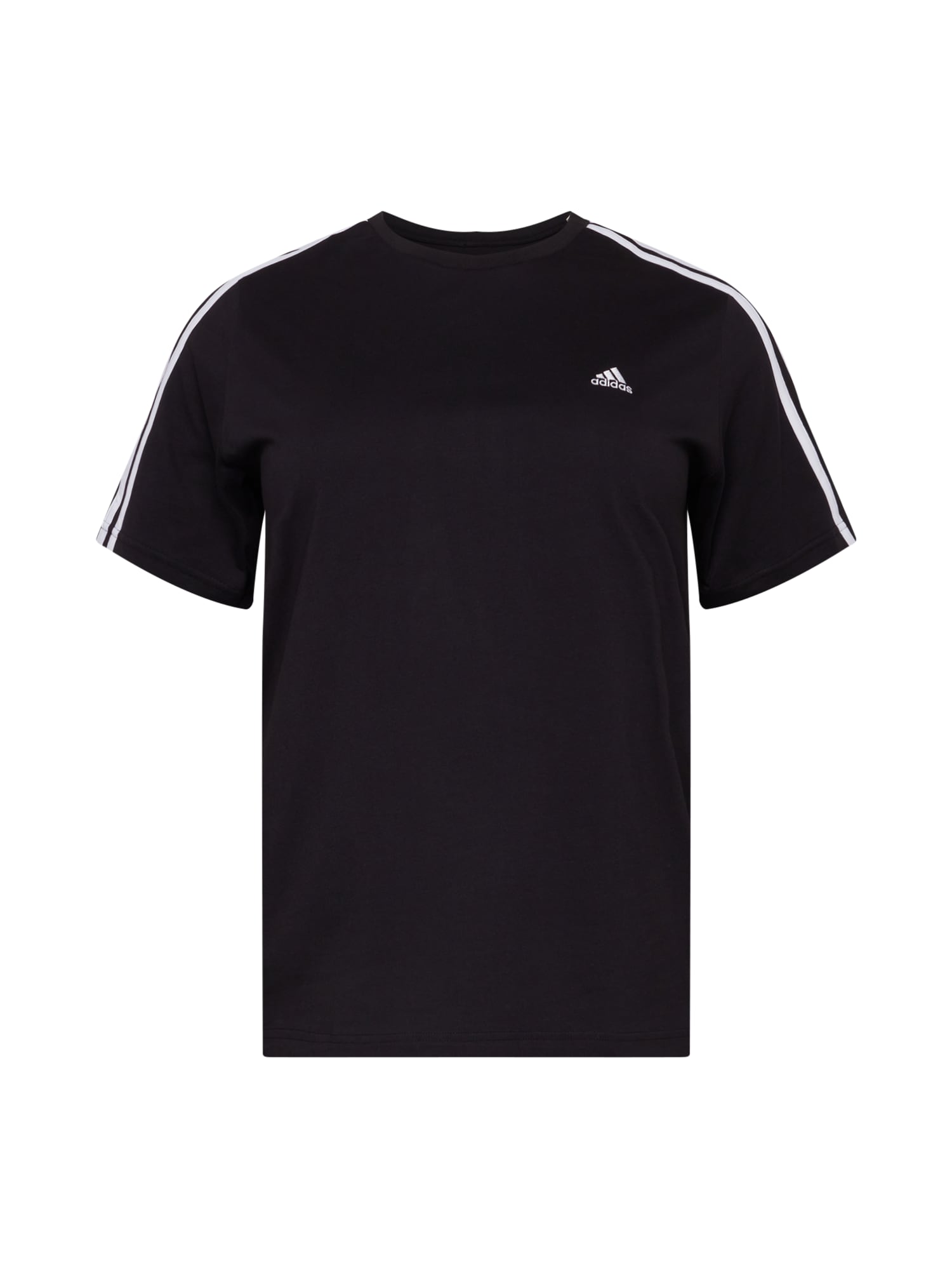 ADIDAS SPORTSWEAR Функционална тениска 'Essentials  3-Stripes '  черно / бяло