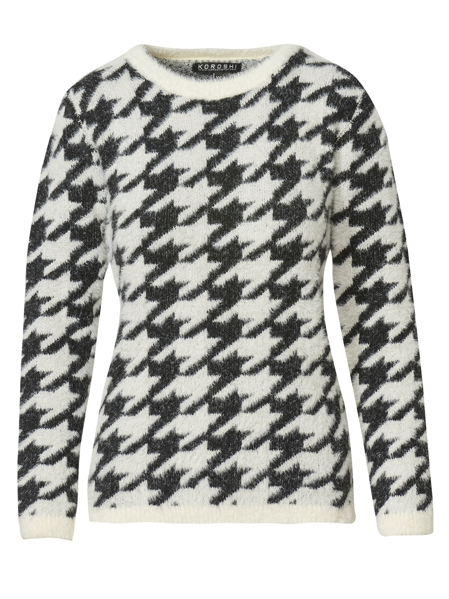 KOROSHI Pulover  negru / alb murdar