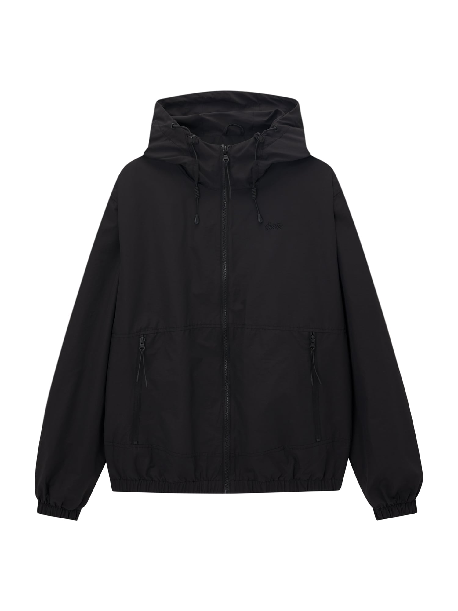 Pull&Bear Geacă de primăvară-toamnă  negru