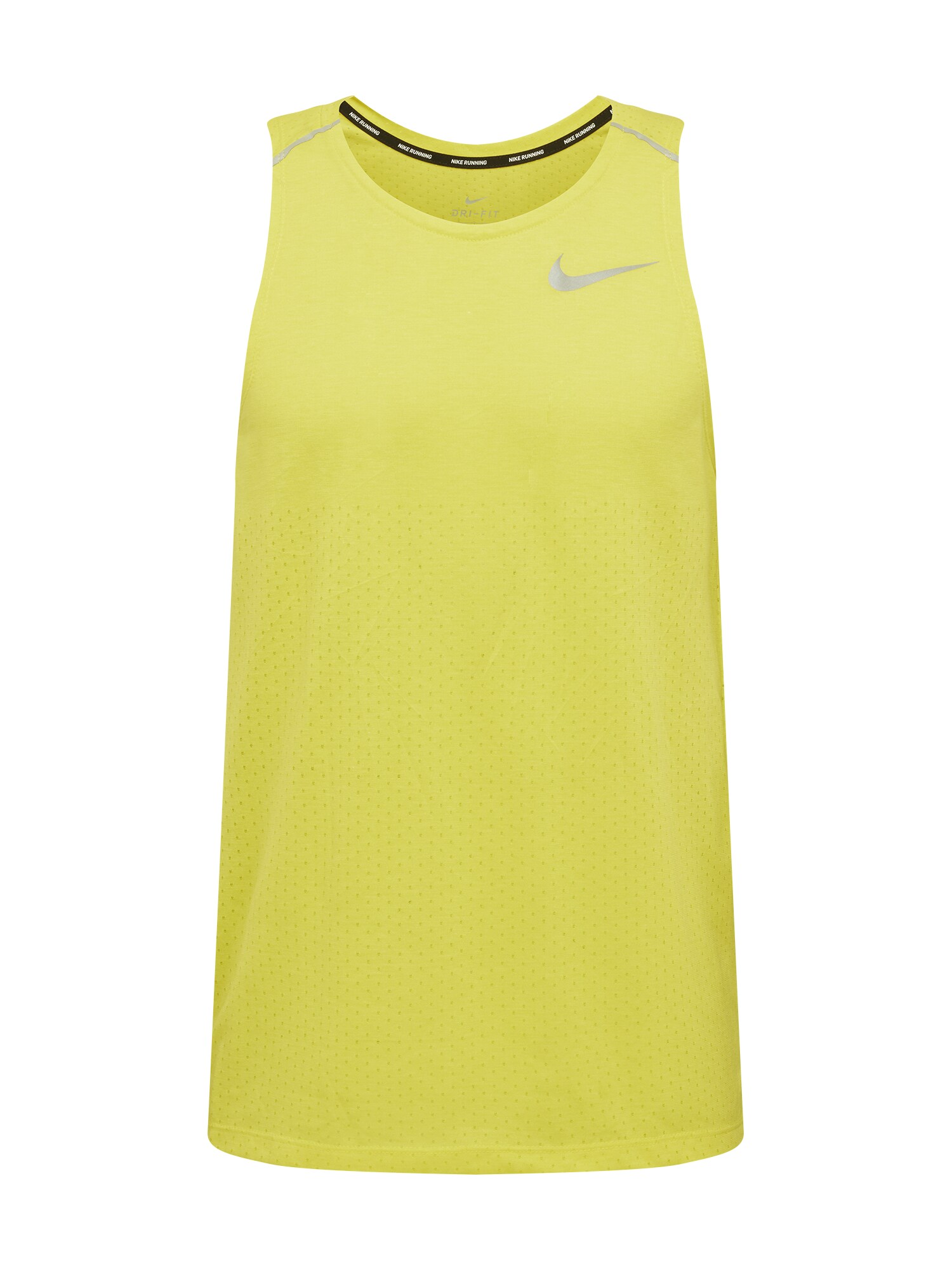 NIKE Sportiniai marškinėliai 'Rise 365'  neoninė geltona / sidabrinė