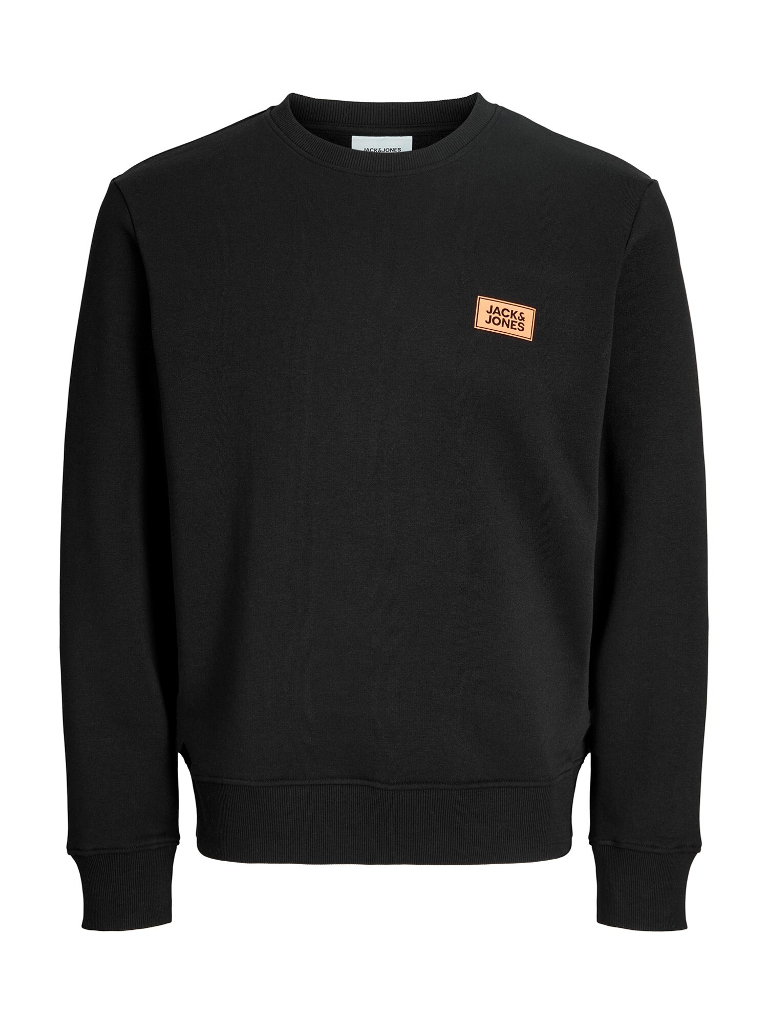 JACK & JONES Mikina 'JJRUSH'  svetlooranžová / čierna