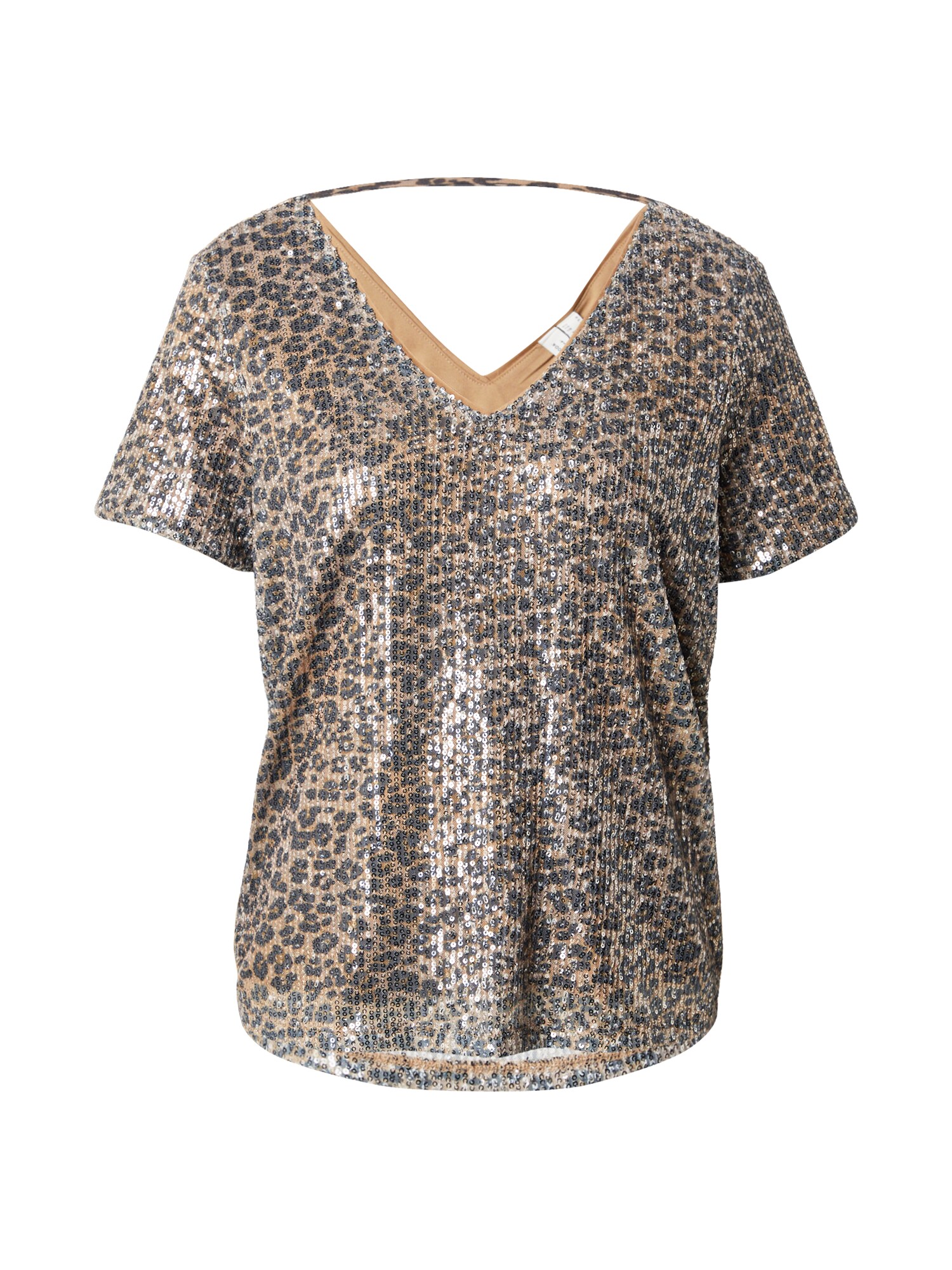 VERO MODA Tricou VMHANYA  bej închis / negru