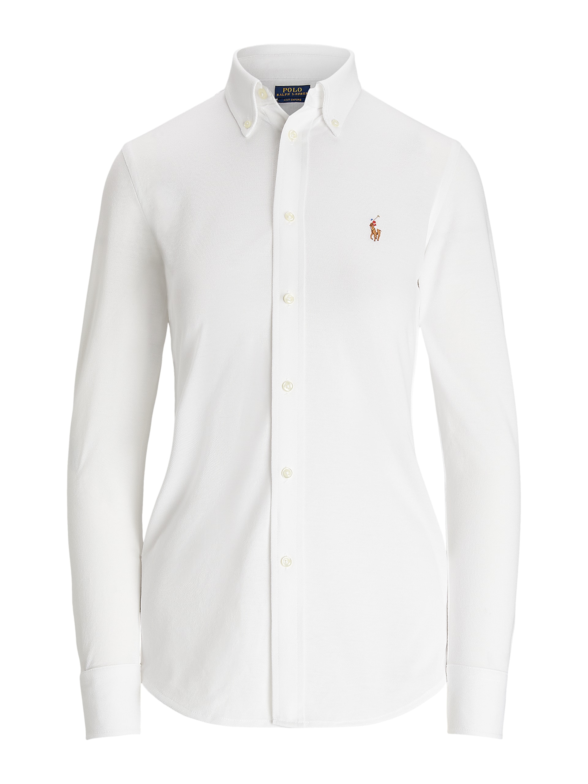Polo Ralph Lauren Slim fit oxfordskjorta i vit bomullsjersey dam – bild 8