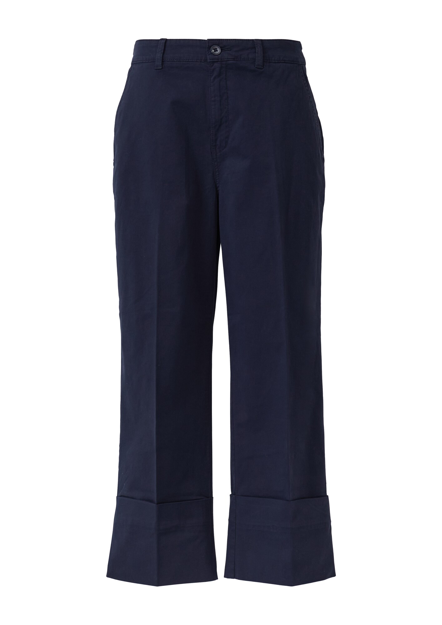 s.Oliver Pantaloni cu dungă  bleumarin