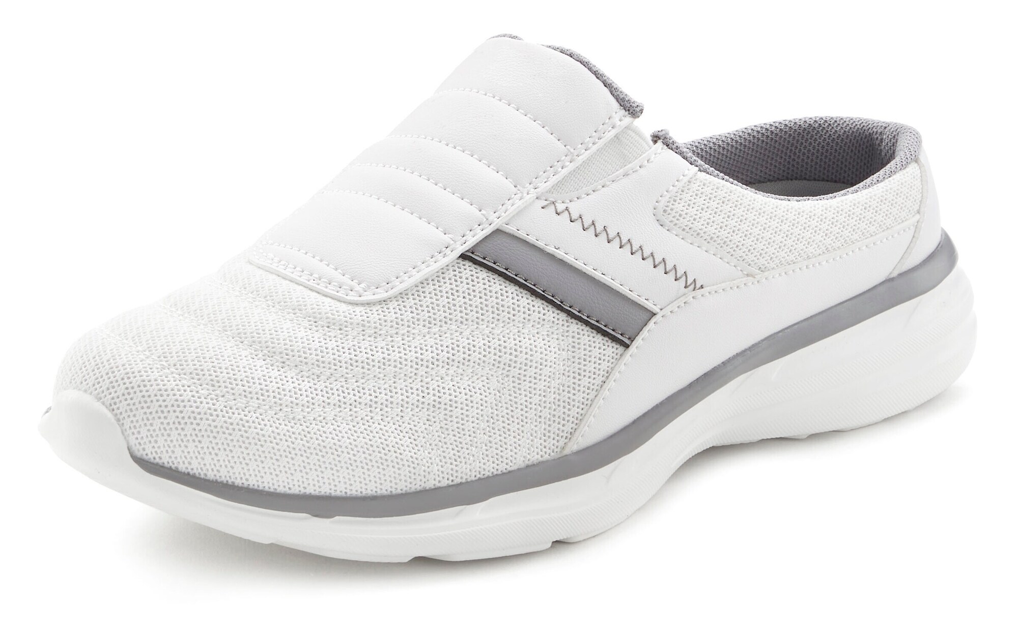 VIVANCE Slip-on obuv  tmavosivá / biela