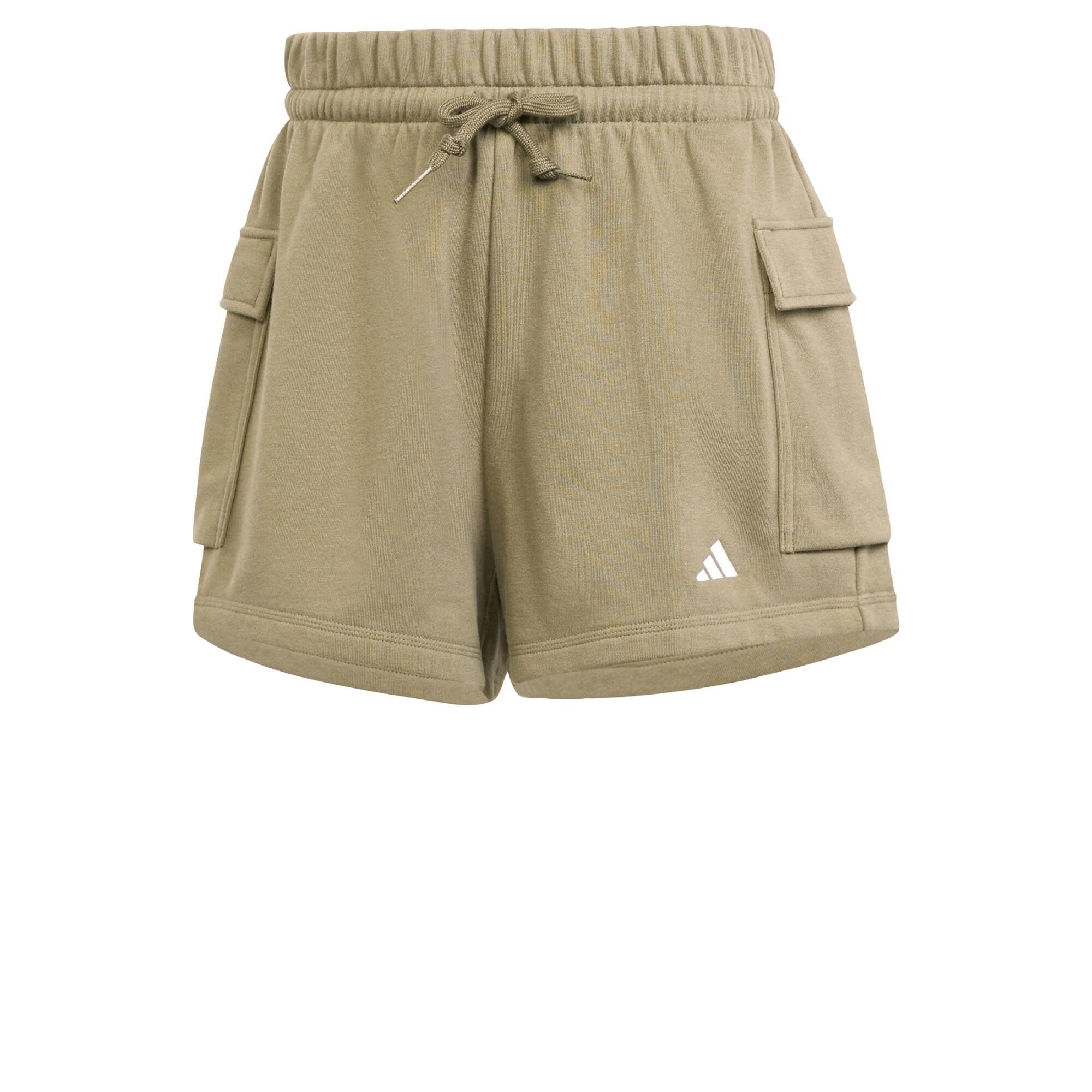 ADIDAS SPORTSWEAR Športové nohavice 'Essentials'  kaki / biela