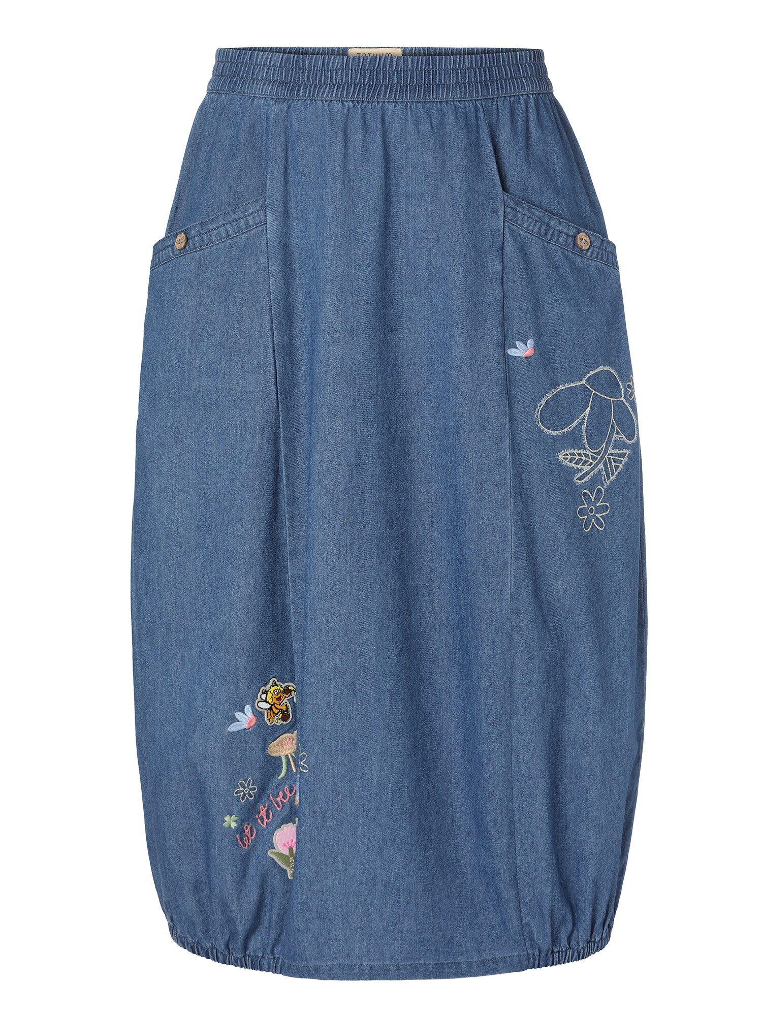 TATUUM Fustă 'Melia'  crem / albastru denim / galben / roșu