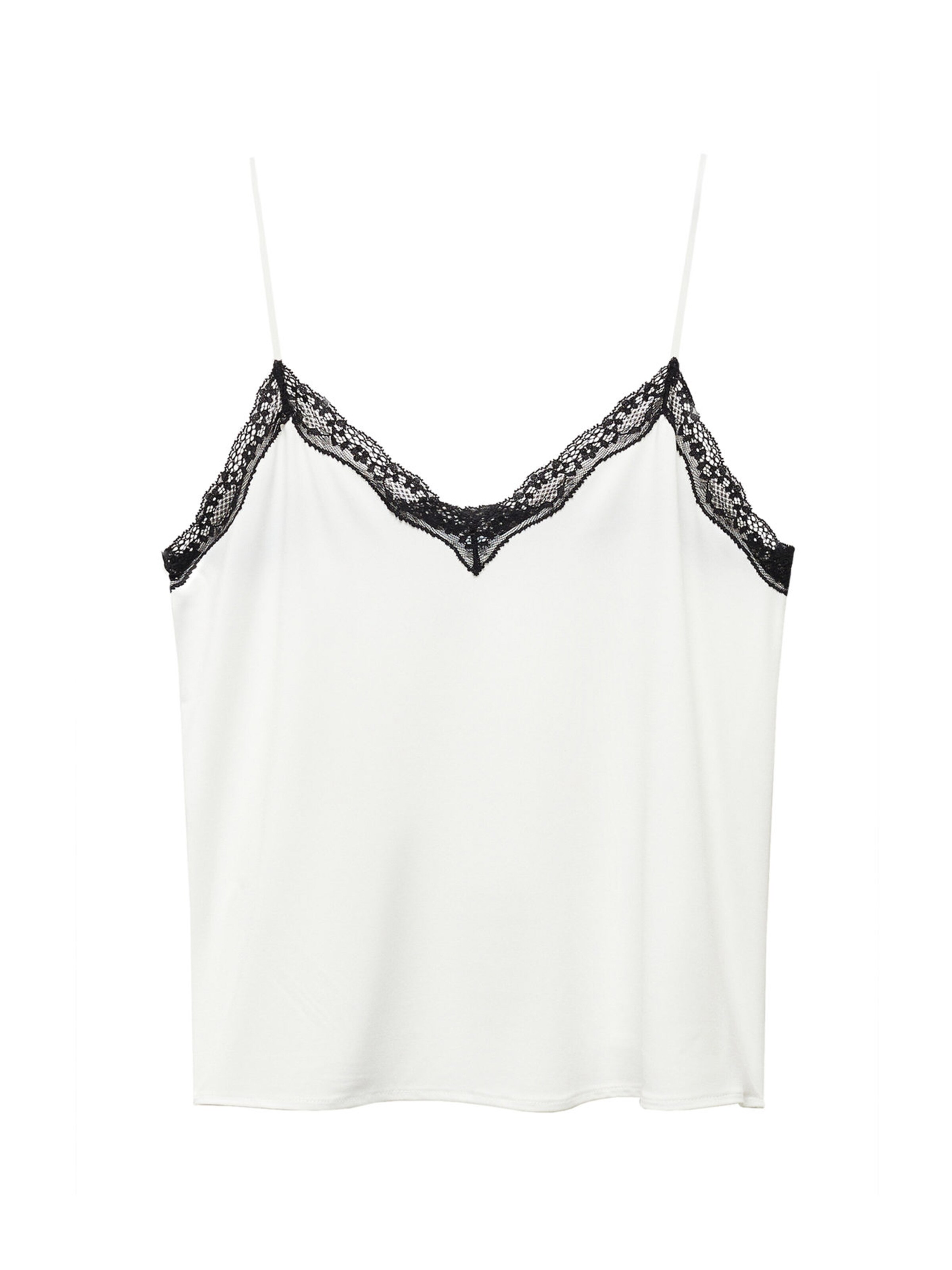 MANGO Top 'SIAT'  crna / bijela