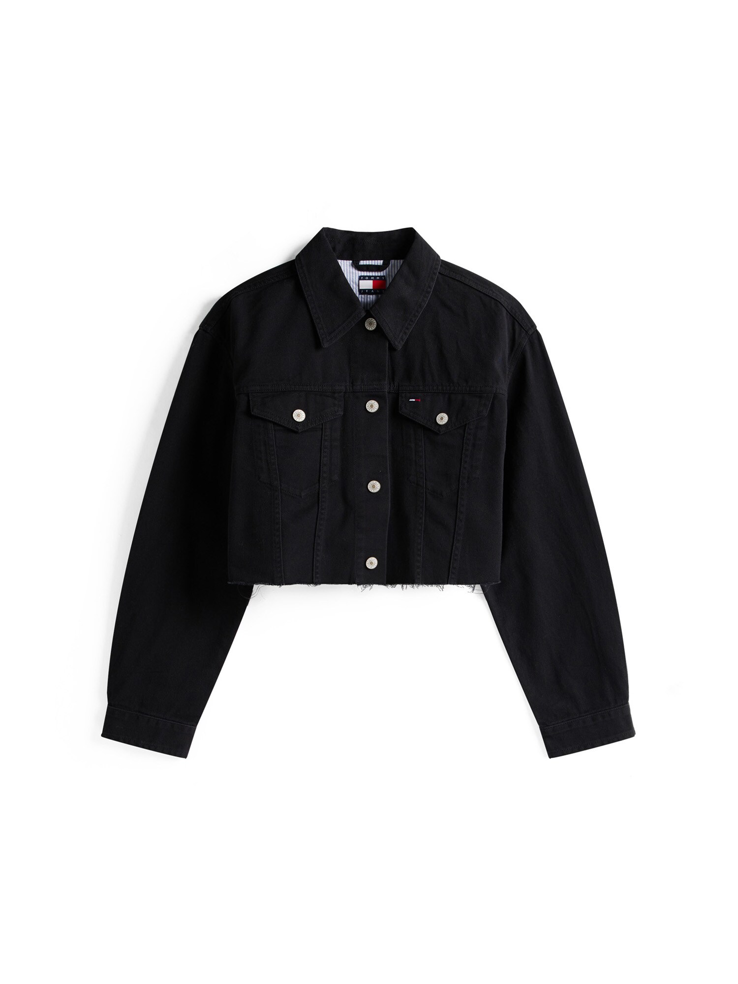 Tommy Jeans Átmeneti dzseki  piros / fekete / fekete farmer / fehér akciós termékkép 1