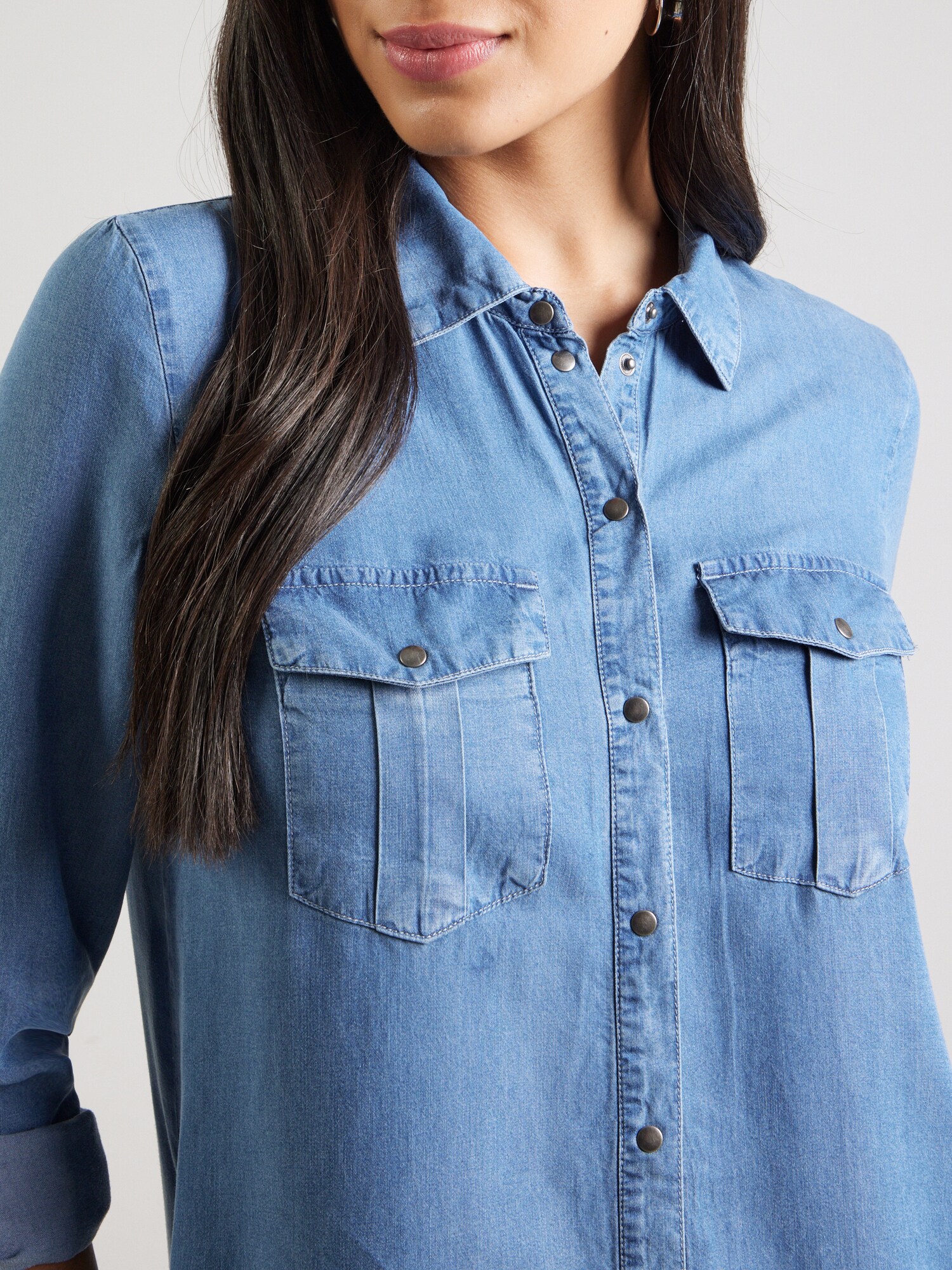 ONLY Košeľové šaty 'ONLSille' modrá denim (obrázok 5)