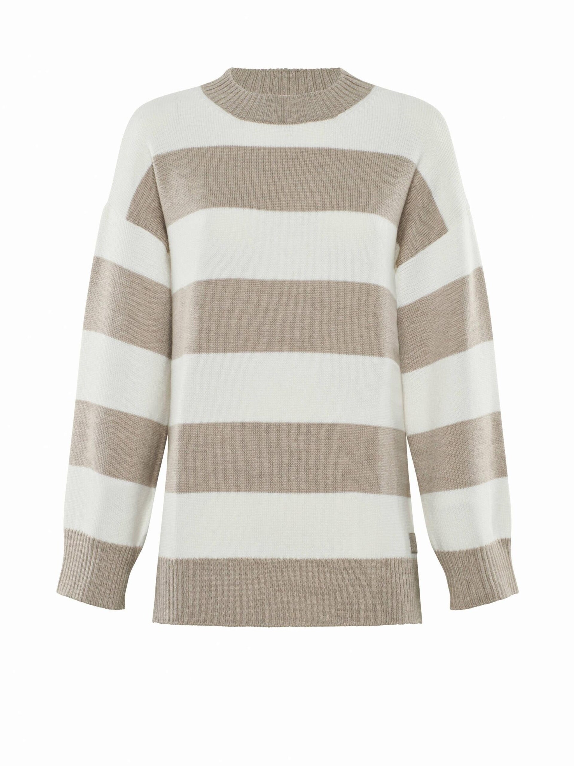 YOU LOOK PERFECT Maxitröja 'PULLOVER FELIA Lässiger Blockstreifen Pullover aus Merino' dam