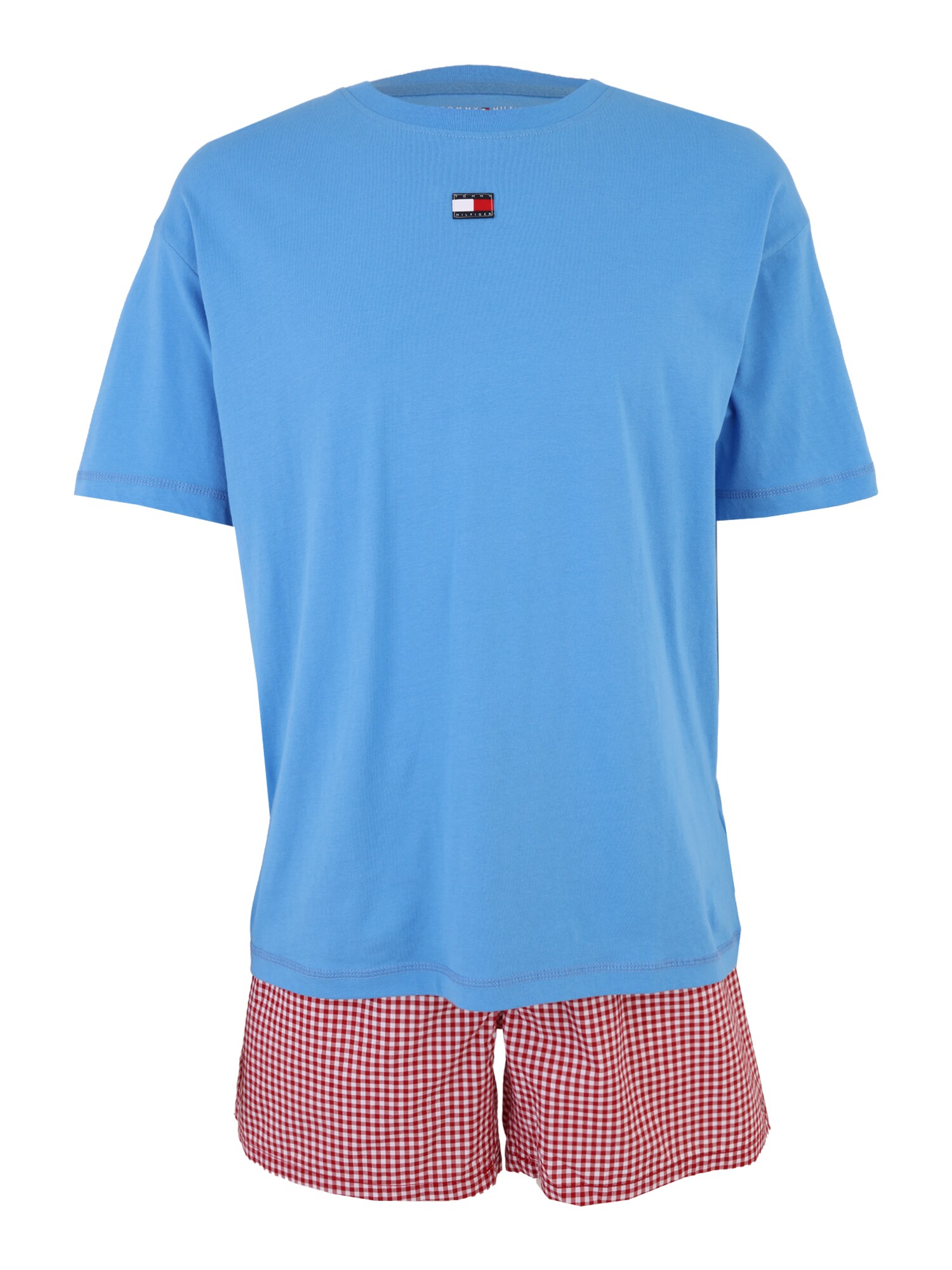 Tommy Hilfiger Underwear Pijama scurtă Heritage  azuriu / roșu / alb