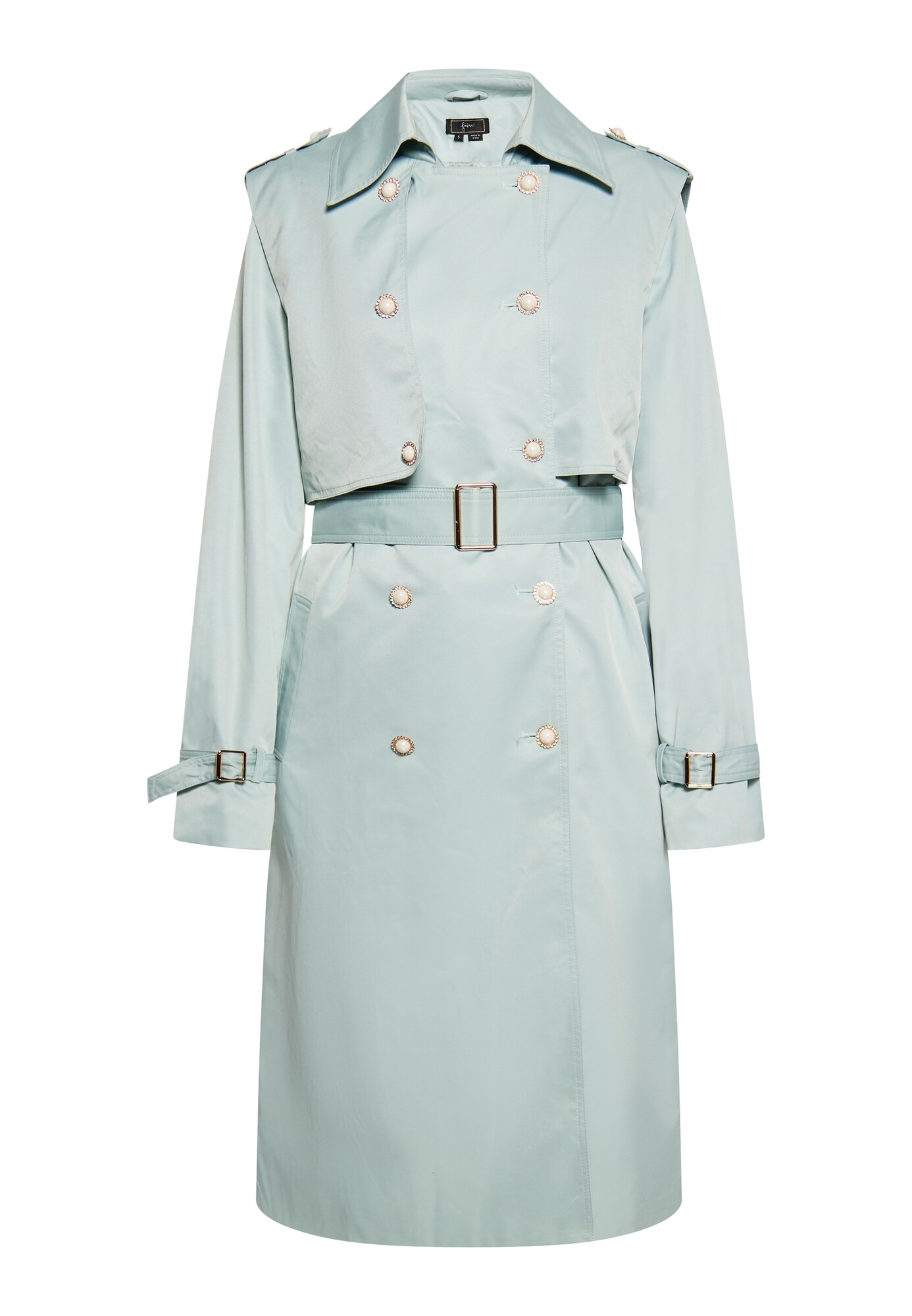 faina Palton de primăvară-toamnă  verde mentă