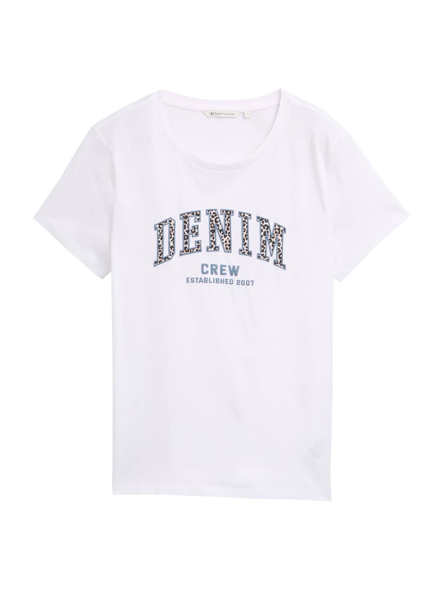 TOM TAILOR DENIM Póló  bézs / opál / fekete / fehér akciós termékkép 1