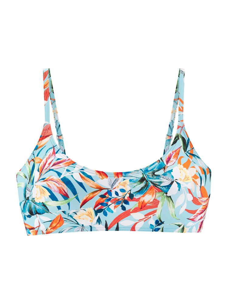 VENICE BEACH Bikinitop Damen Größe 85 hellblau / grün / orange / weiß