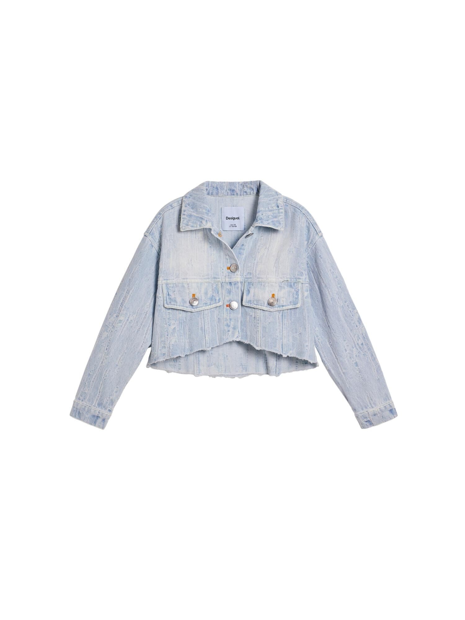 Desigual Geacă de primăvară-toamnă  albastru denim