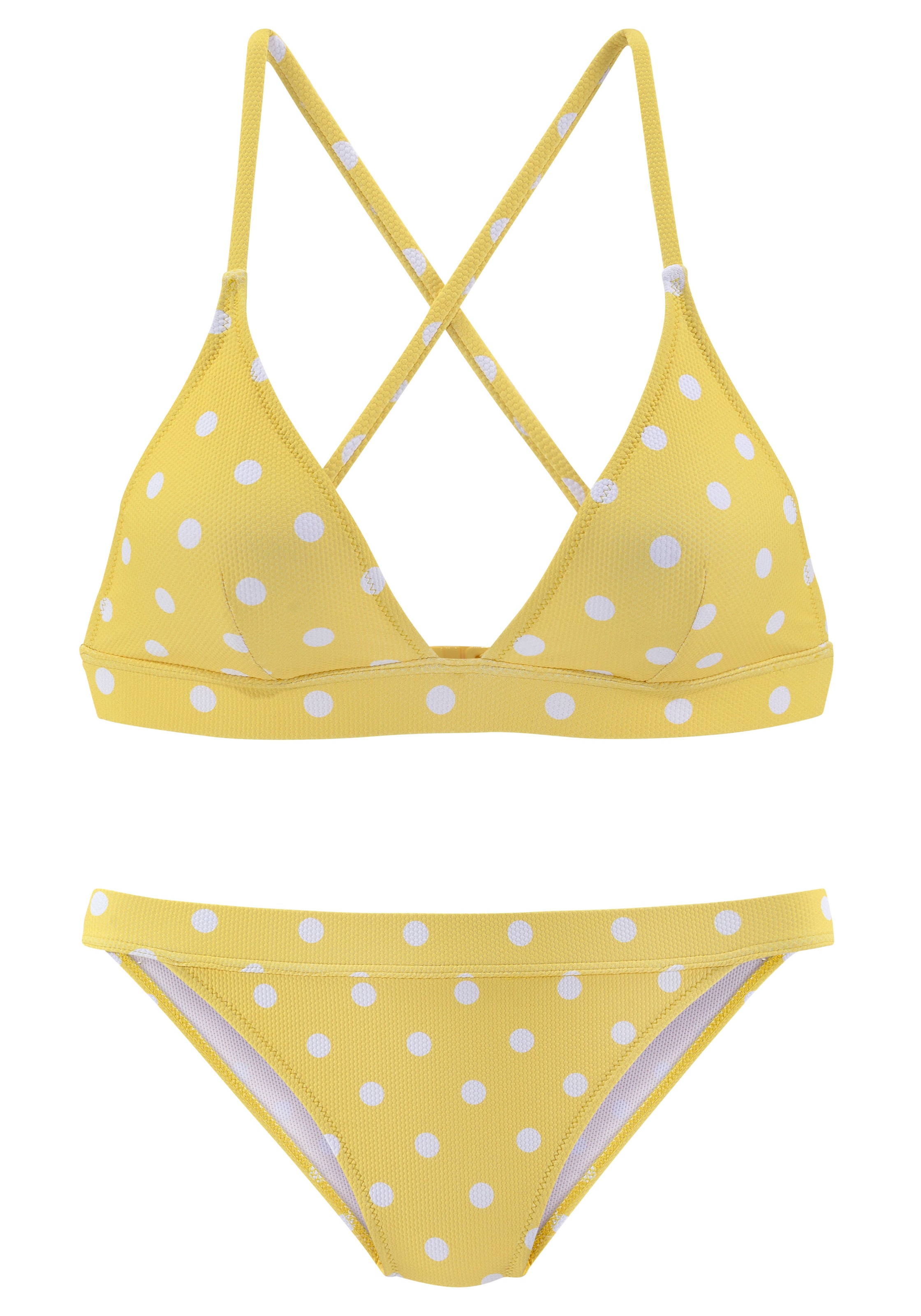 LASCANA Bikini  žuta / bijela