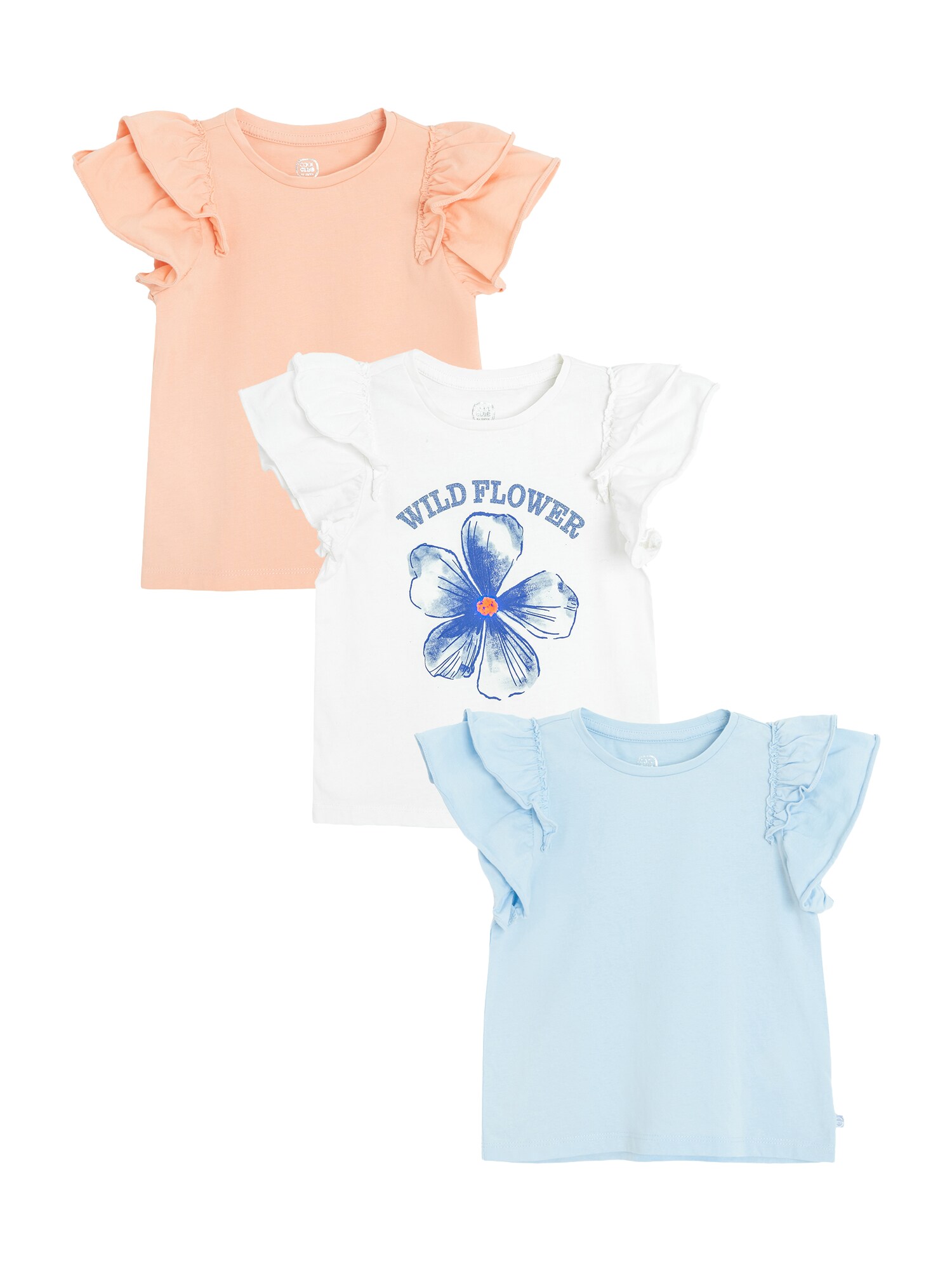 Cool Club Tricou  albastru / portocaliu / alb