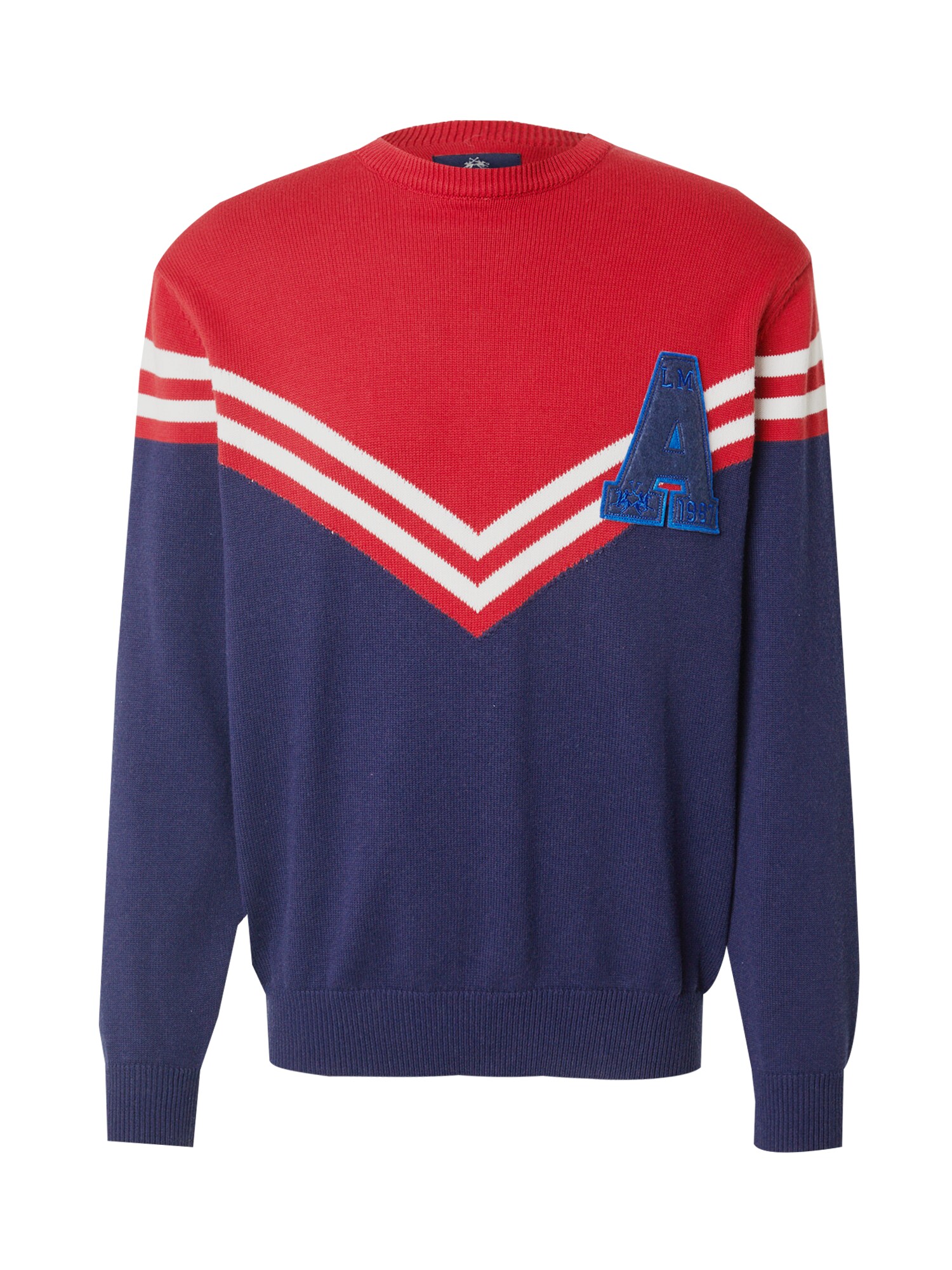 La Martina Pulover  bleumarin / roșu / alb