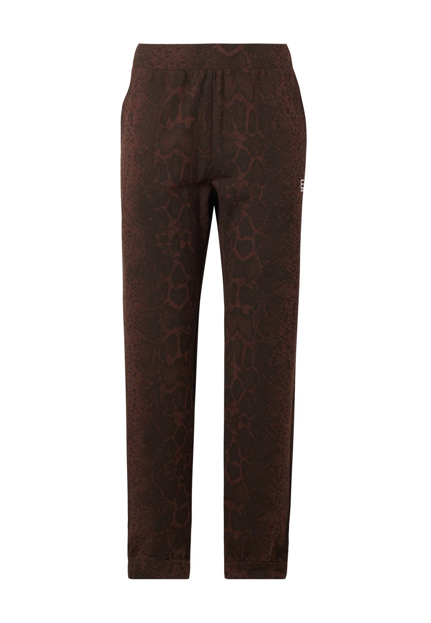 EA7 Emporio Armani Pantaloni maro / maro închis / alb