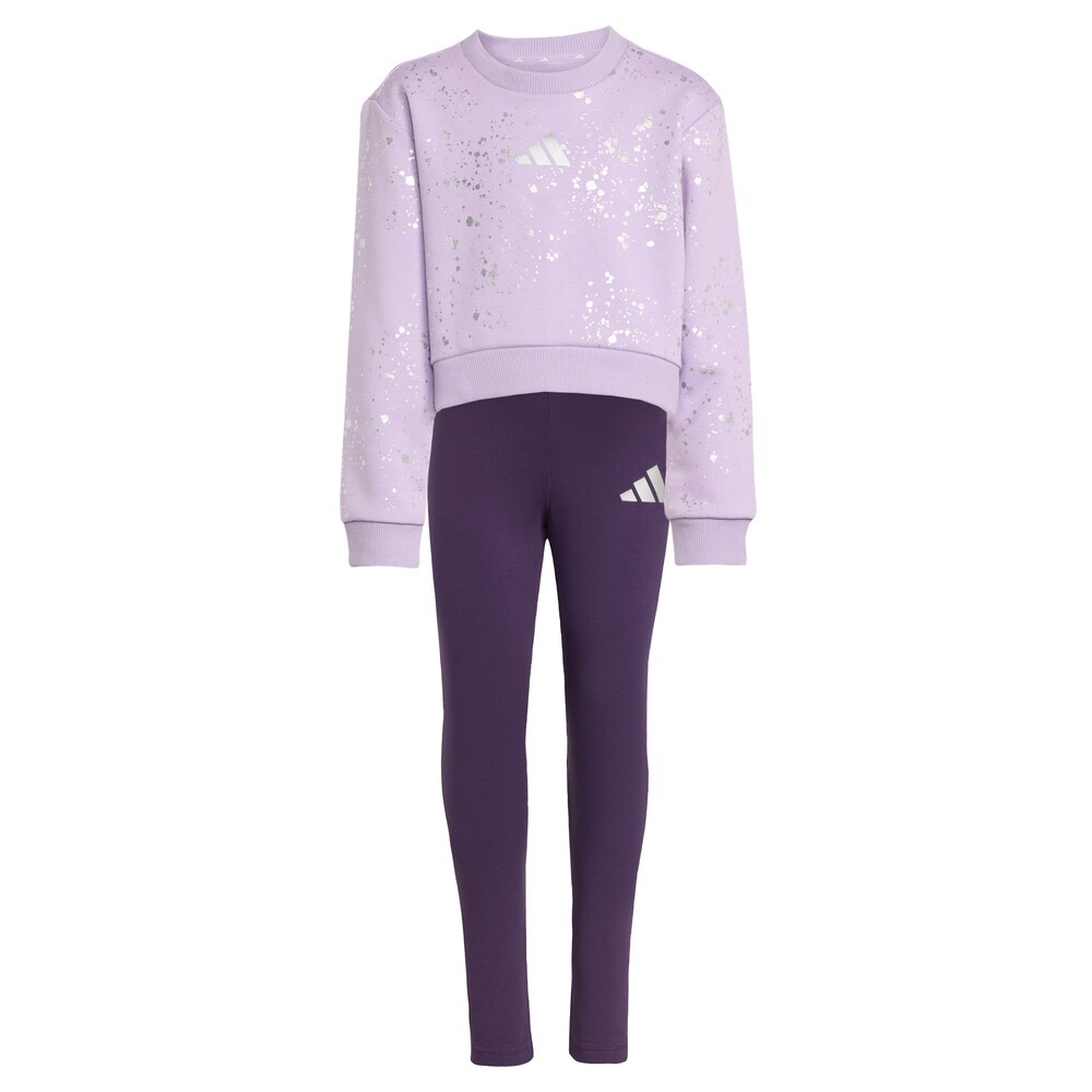 ADIDAS SPORTSWEAR Trainingsanzug Mädchen Größe 110 lavendel / dunkellila / silber