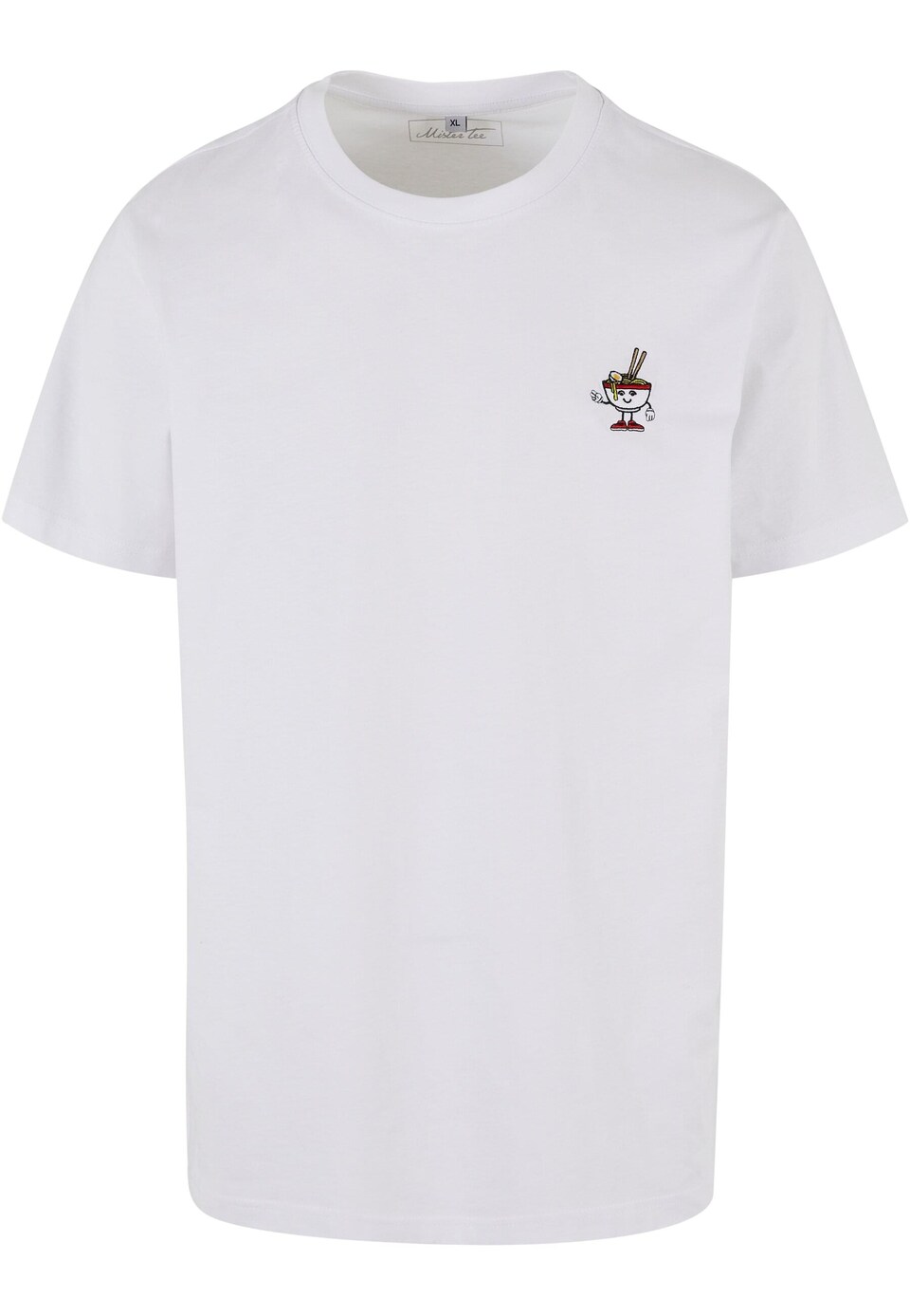T-shirt 'Peace Noodles' gul / mörkröd / svart