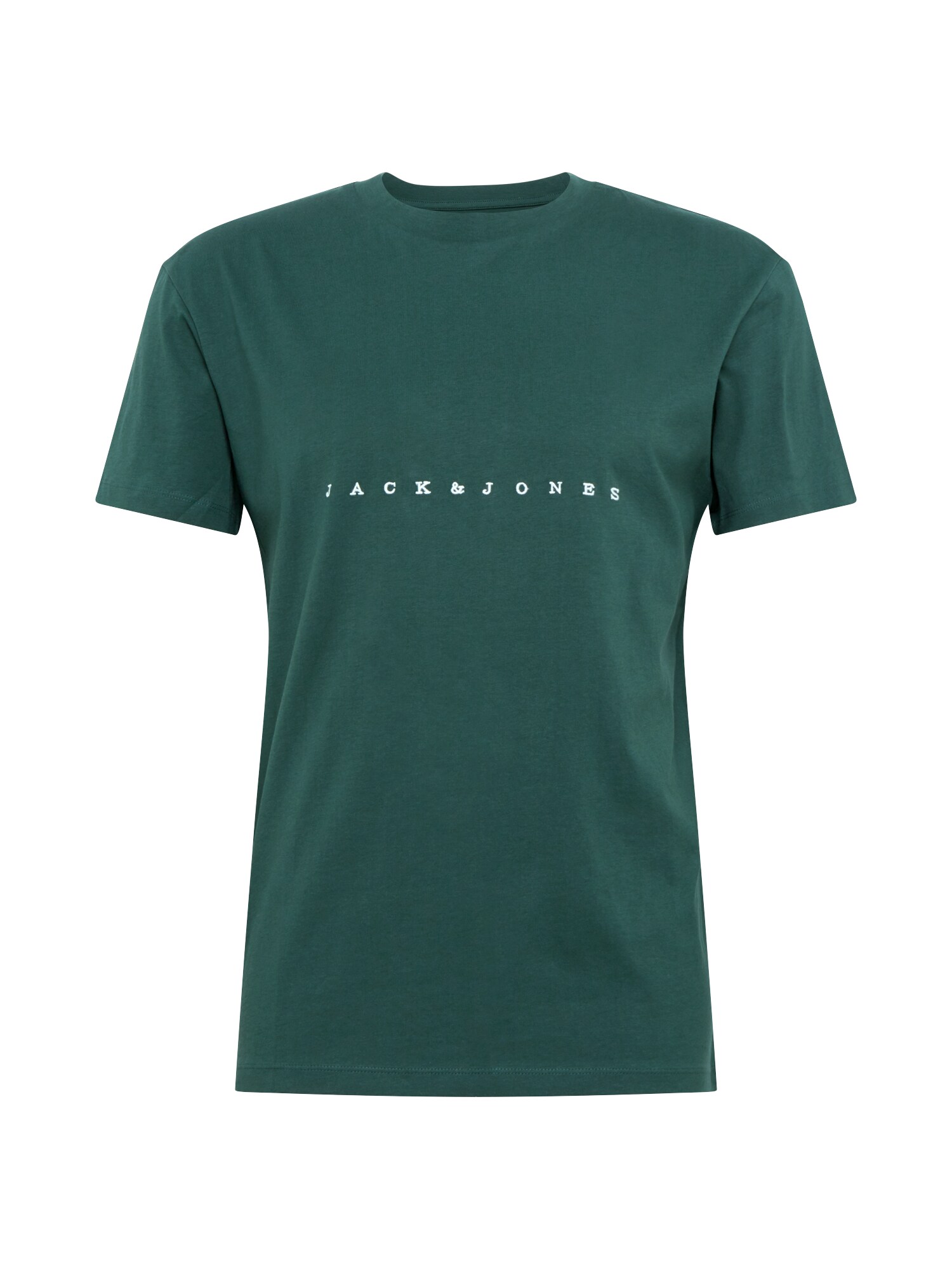 JACK & JONES Marškinėliai 'Copenhagen'  tamsiai žalia / balta