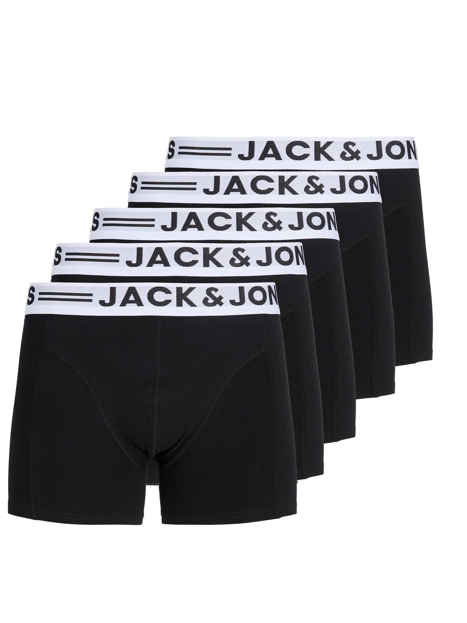JACK & JONES Calzoncillo boxer negro / blanco